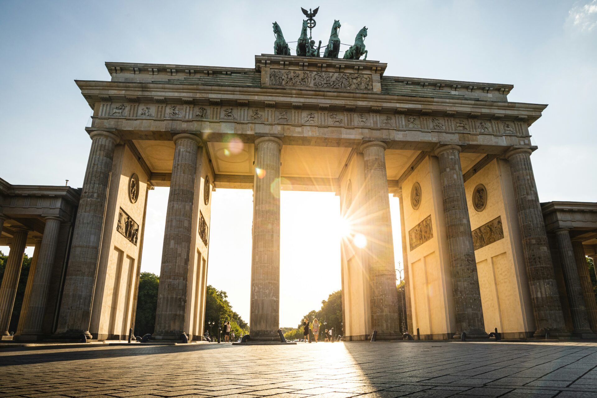 Brandenburg Gate in golden hour