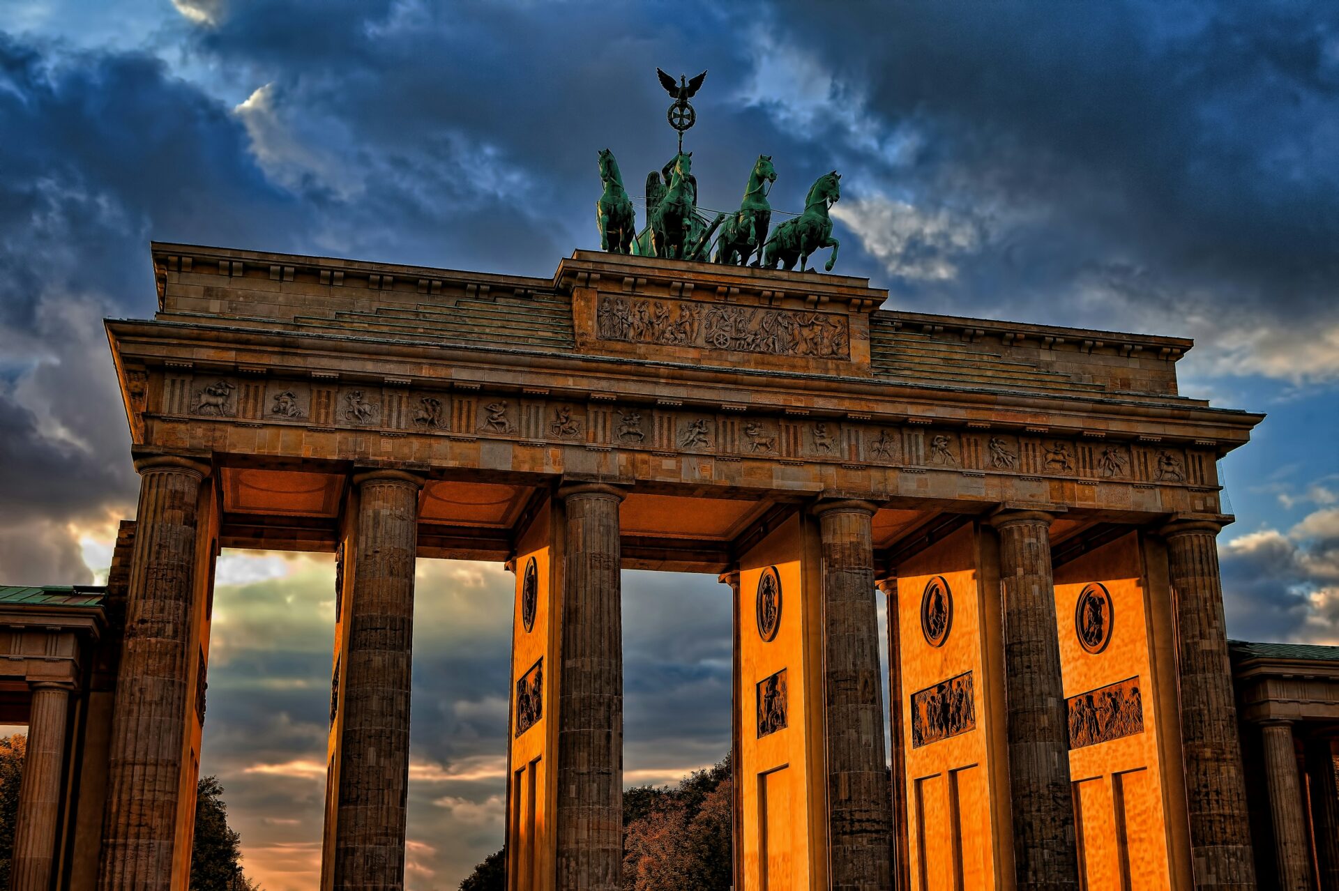 Brandenburg Gate at sunset