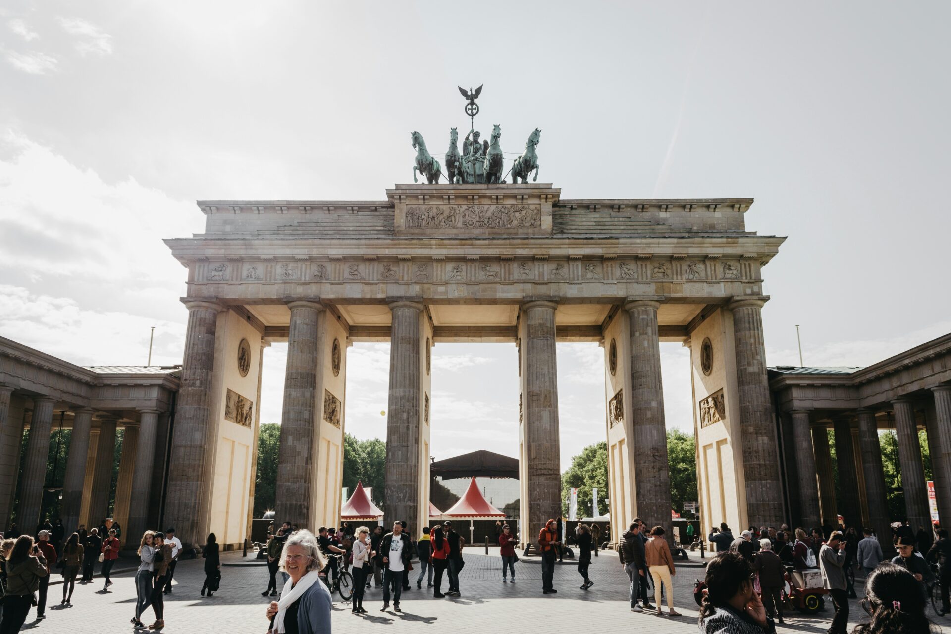 Tourist at Brandenburg Gate