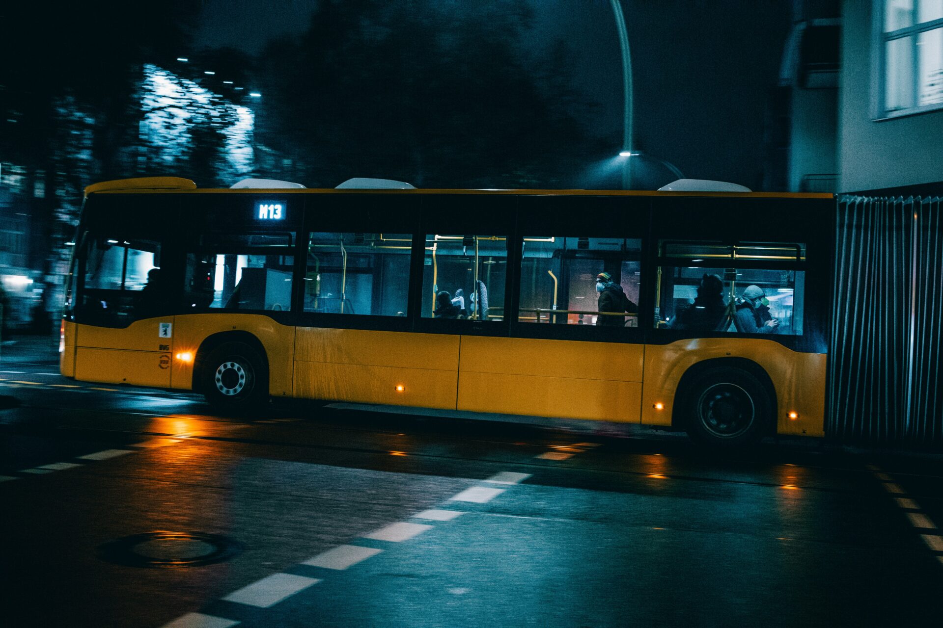 Yellow Berlin city bus