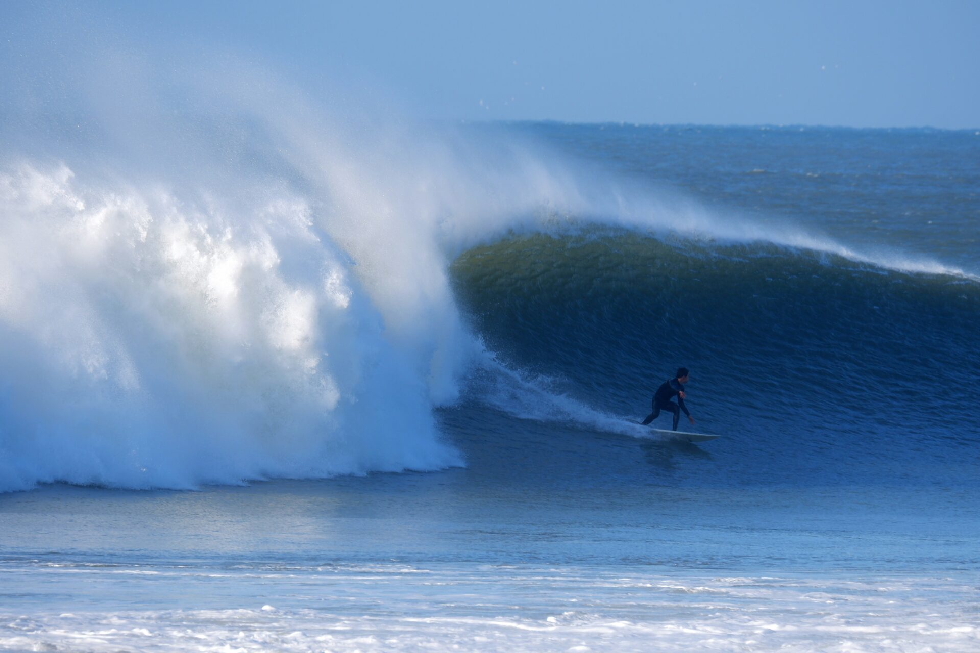 Captured on a big swell day at Croyde Bay