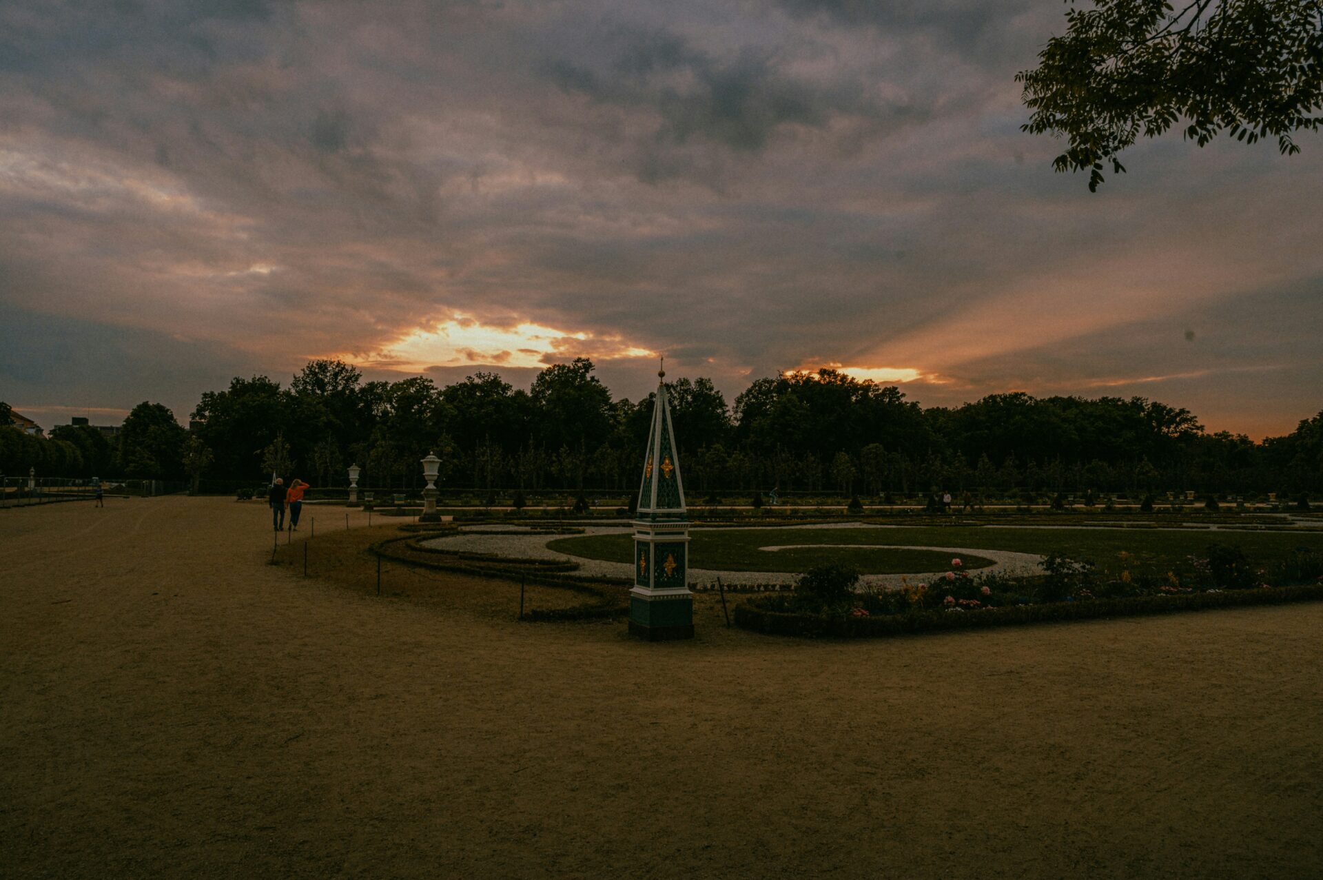 View of Schlossgarten Charlottenburg with manicured lawns