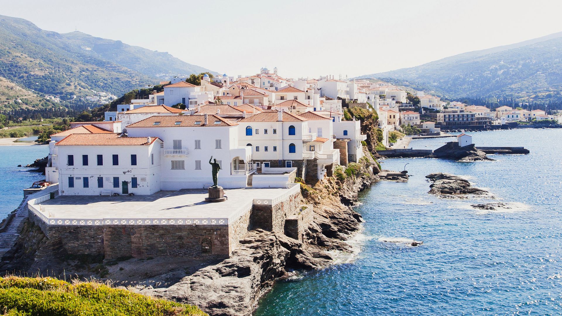 Chora Village in Andros, Greece