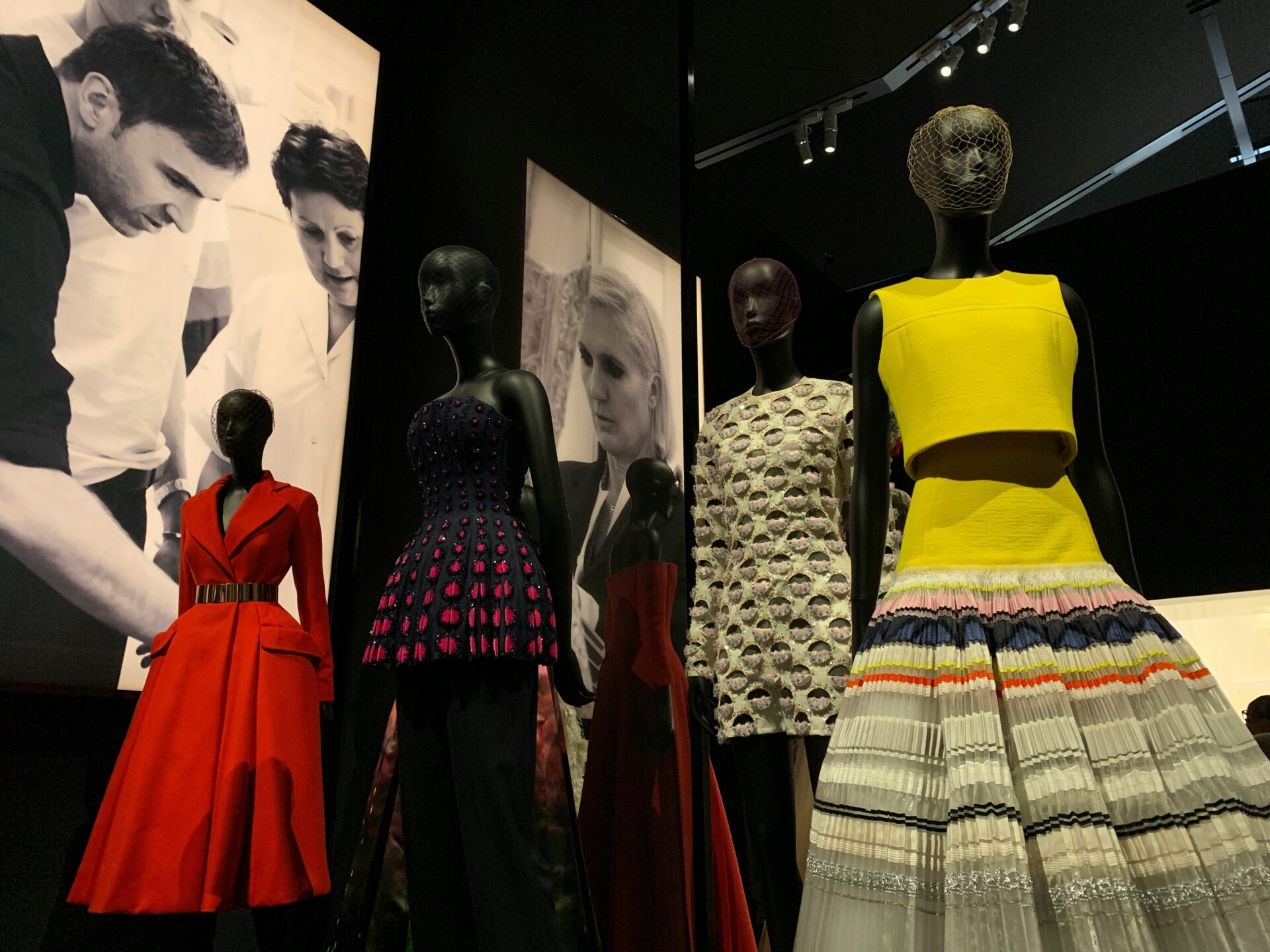 Christian Dior fashion display at the Victoria and Albert Museum in London