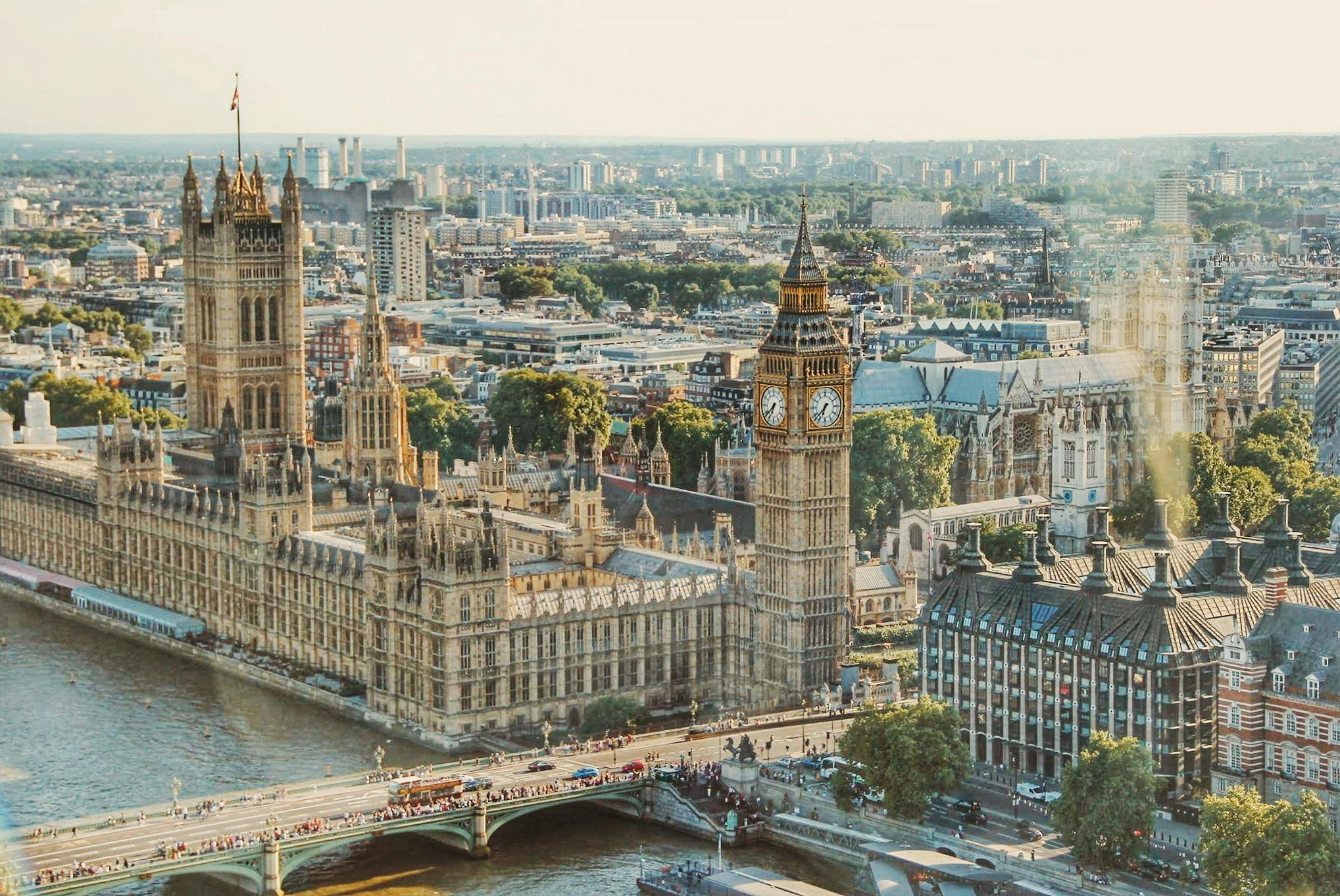 A wide cityscape of London