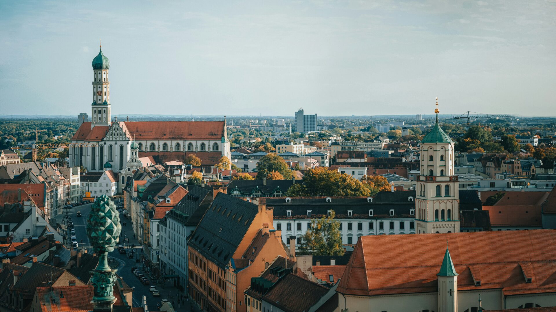 Cityscape of Augsburg's Old Town