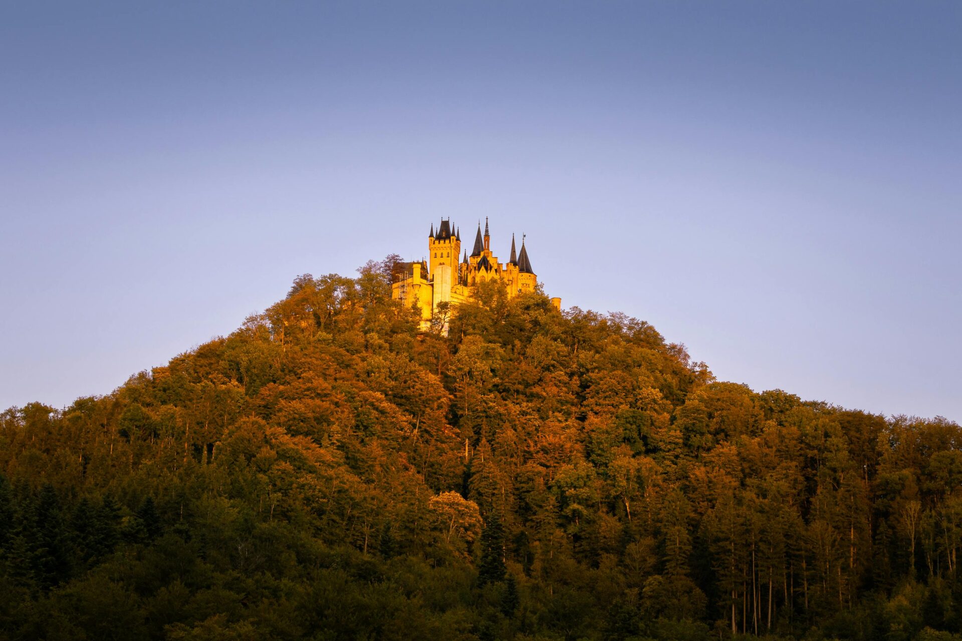 Distant view of Hohenzollern Castle