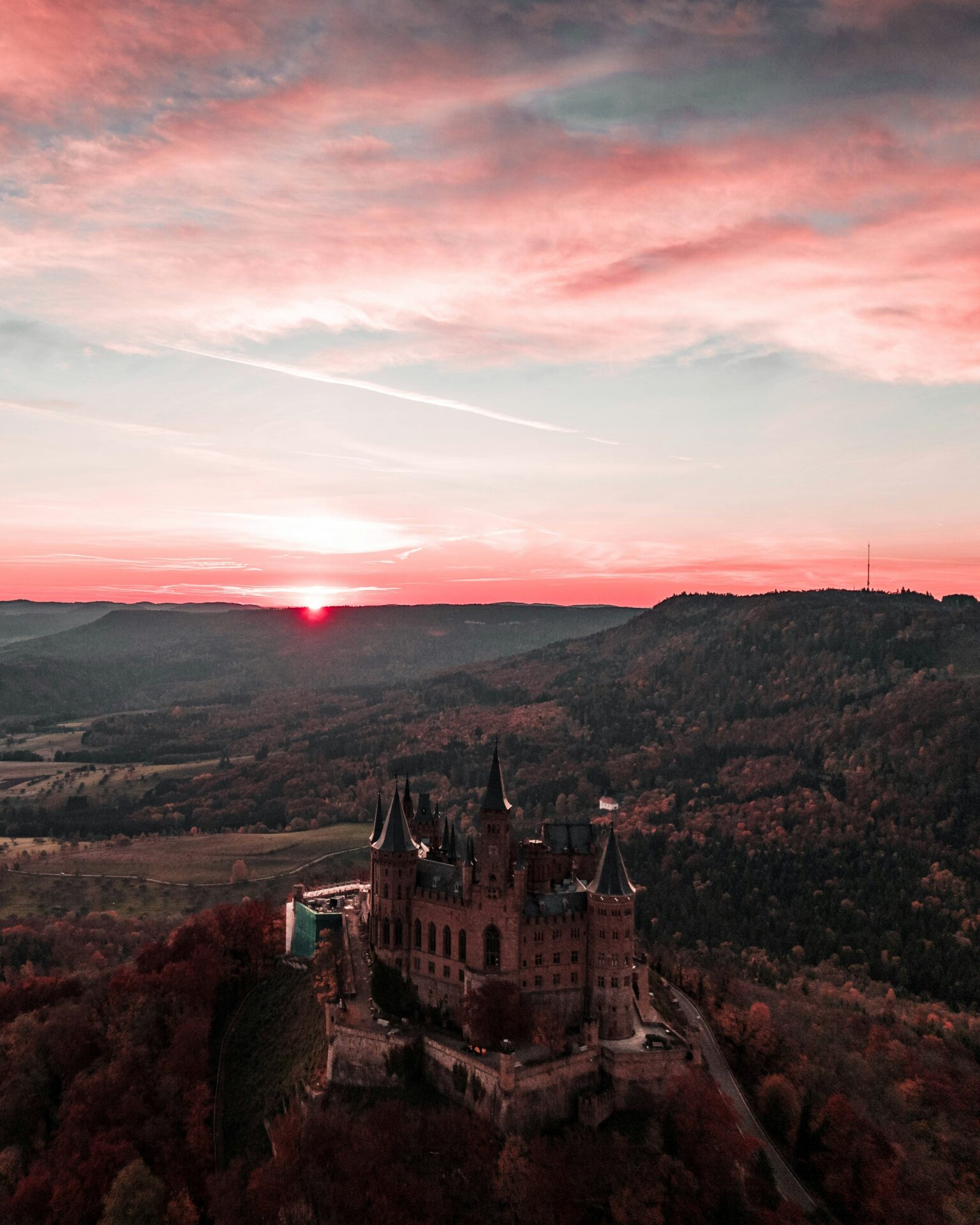 Far view of Hohenzollern Castle 
