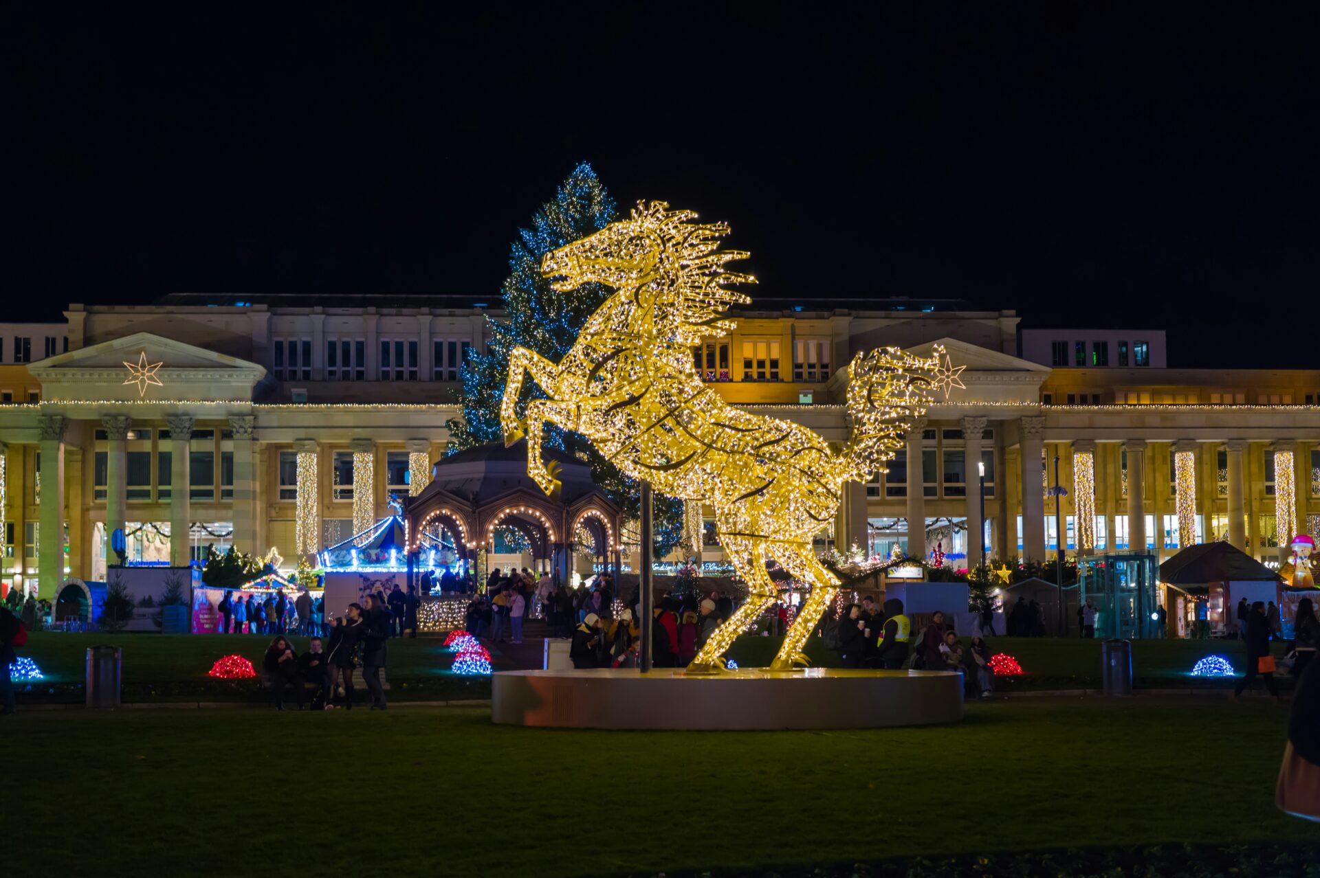 Festive scene at Stuttgart Christmas Market