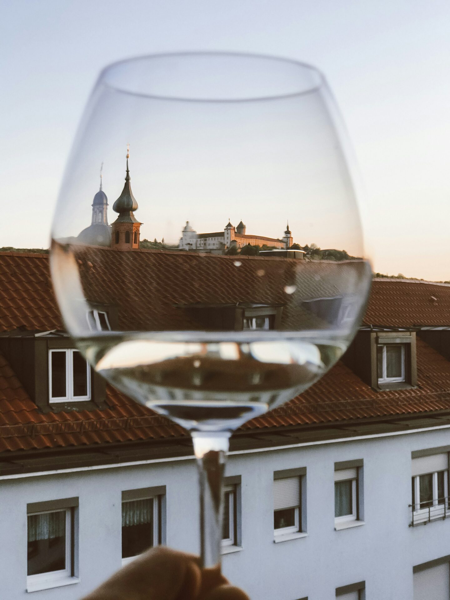 A Glass of Wine and A View of Würzburg Fortress