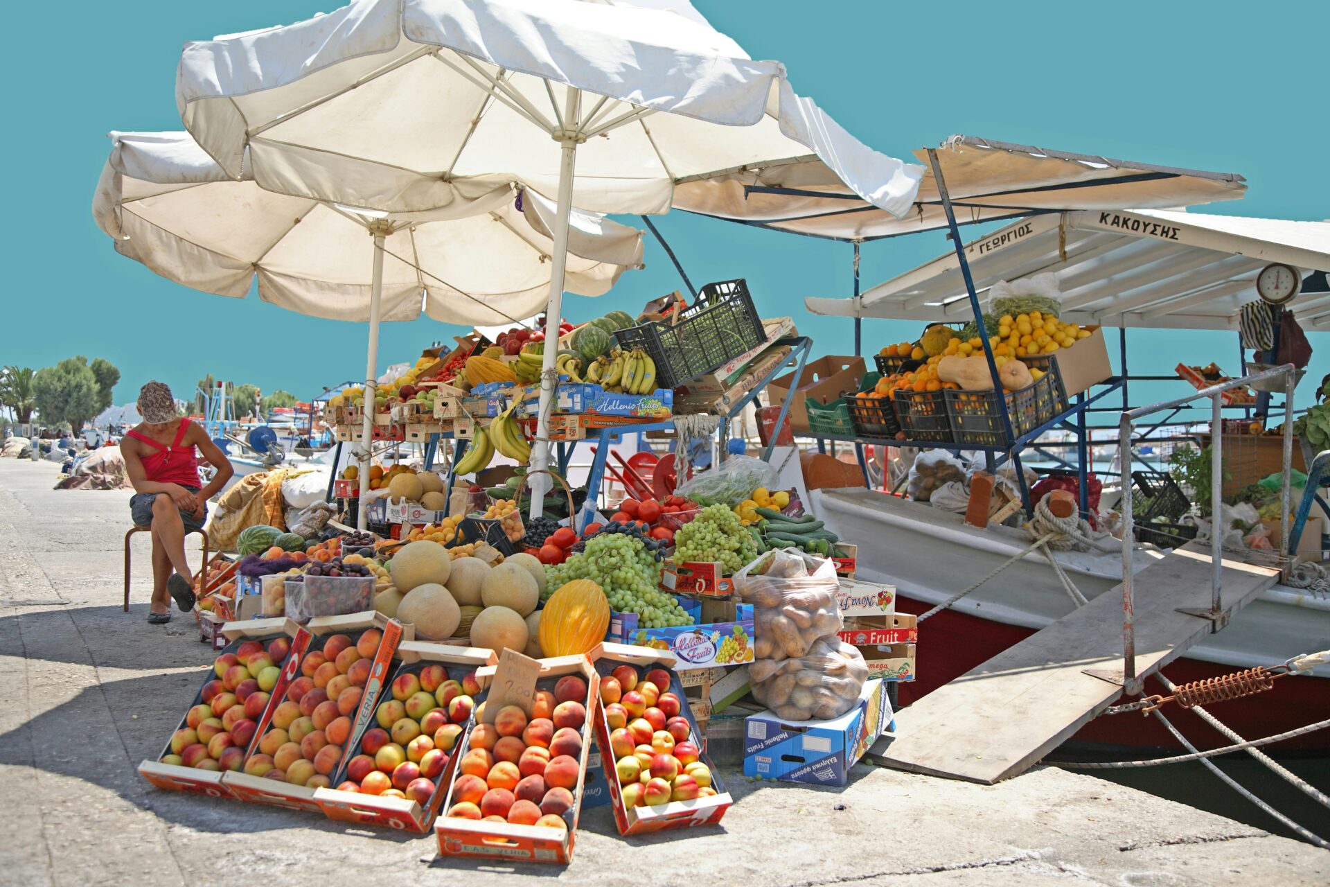 Fruit stand near the coast - Greece