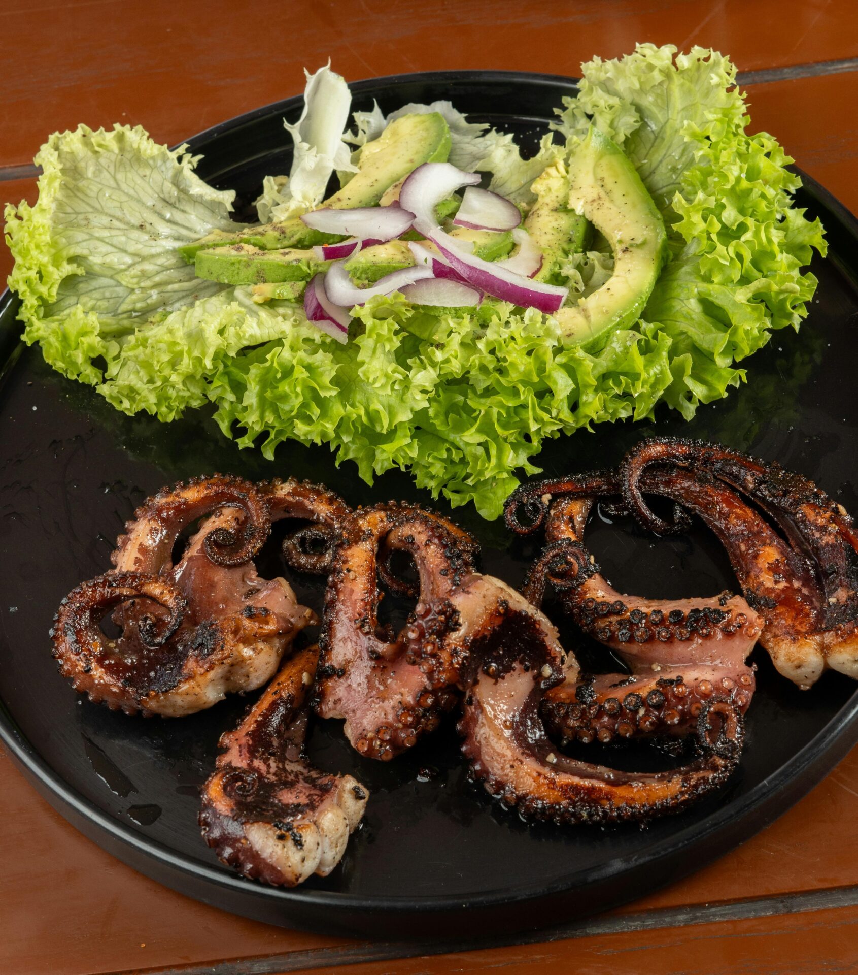 Grilled Octopus Salad with Fresh Greens