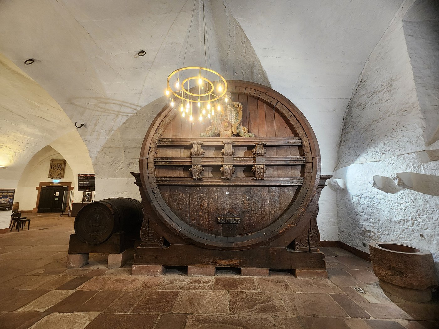 Heidelberg Tun, an enormous historic wine barrel housed in Heidelberg Castle