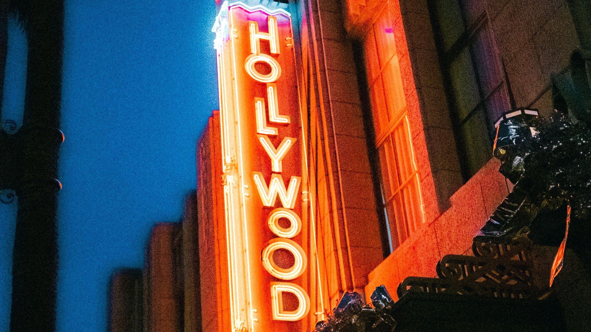 Hollywood neonlights.