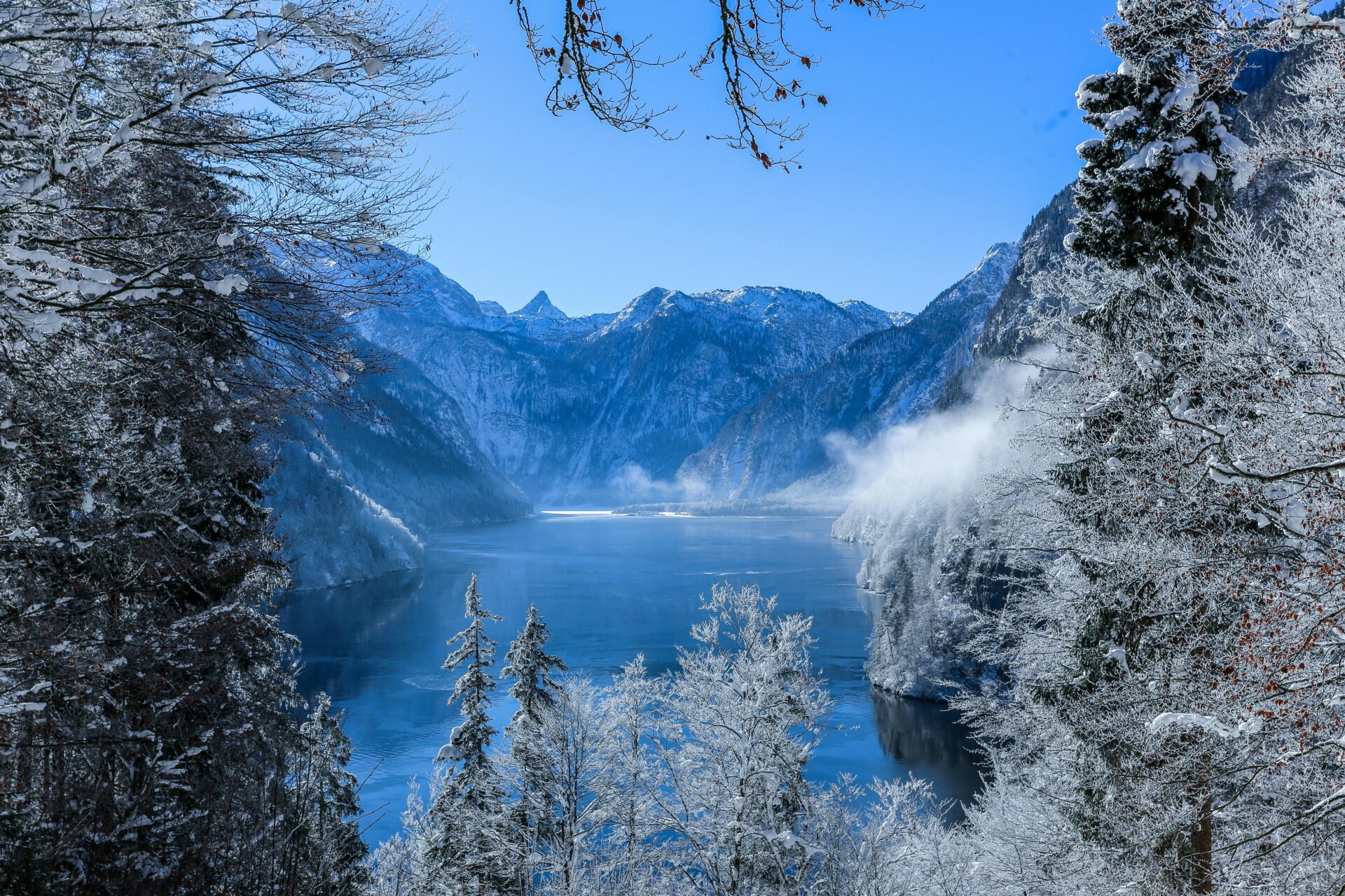 Winter scene of Königssee
