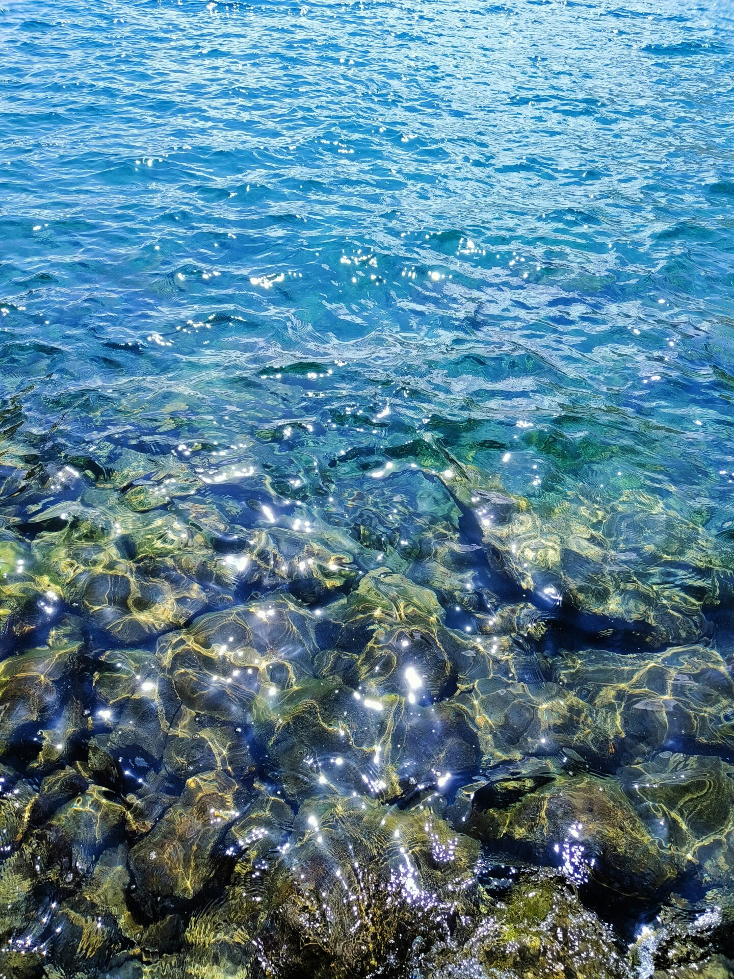 Lakewater with rocks