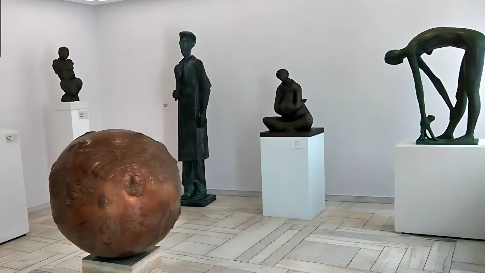 Sculpture inside Museum of Contemporary Art in Andros, Greece.