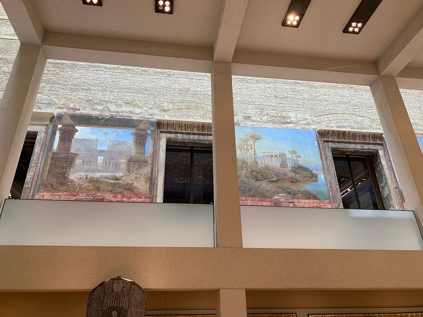 Detail of ornate architectural elements inside the Neues Museum’s upper halls