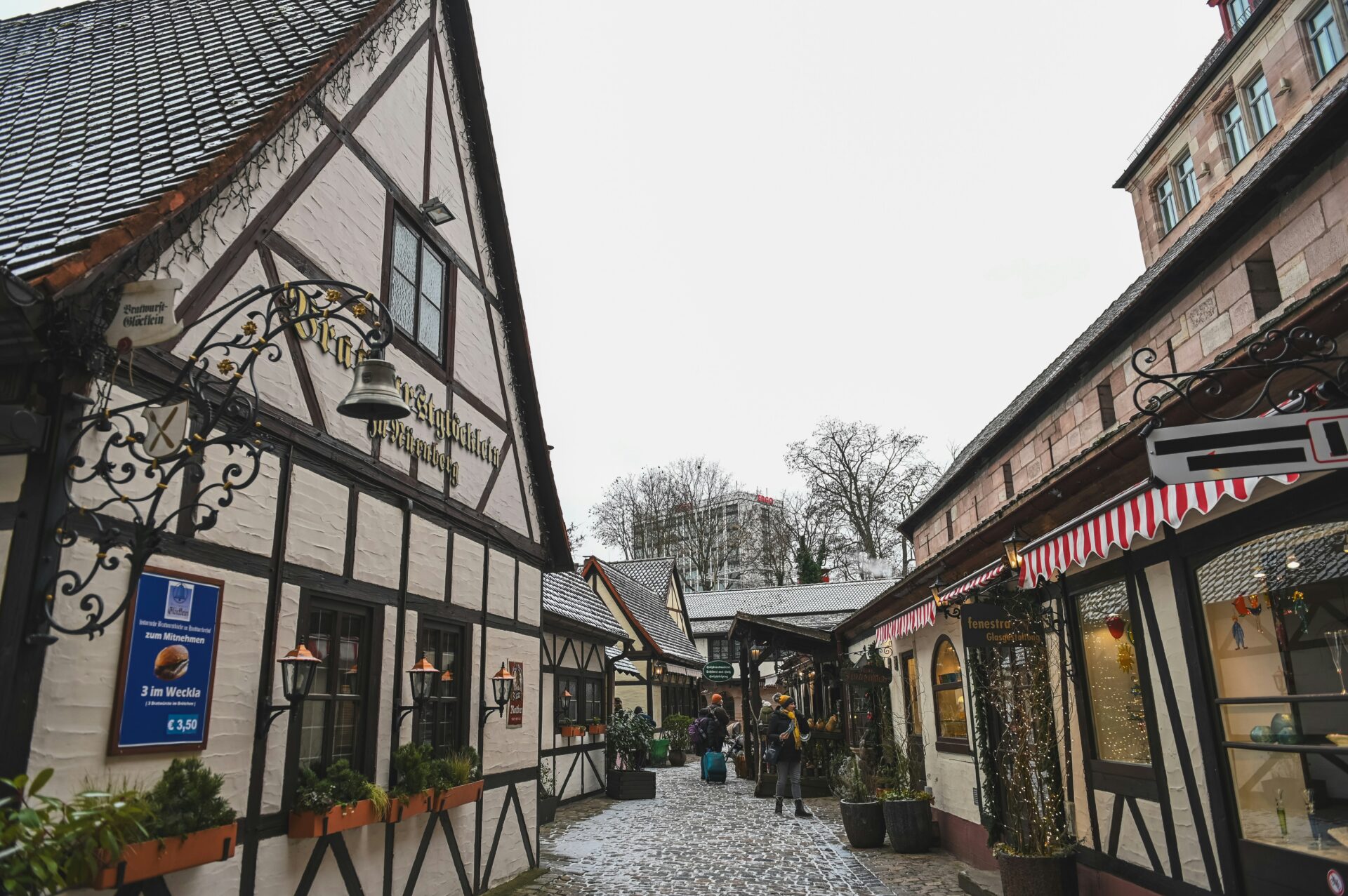 Nuremberg Street During Christmas Season