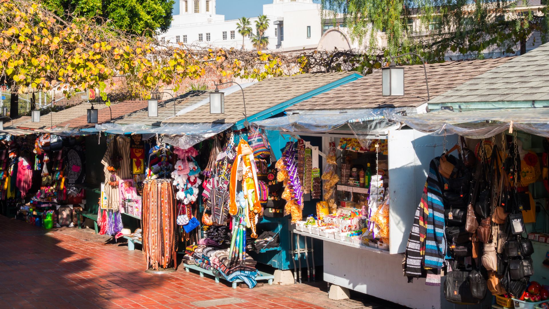 Stores in Olvera street in Los Angeles, Southern California