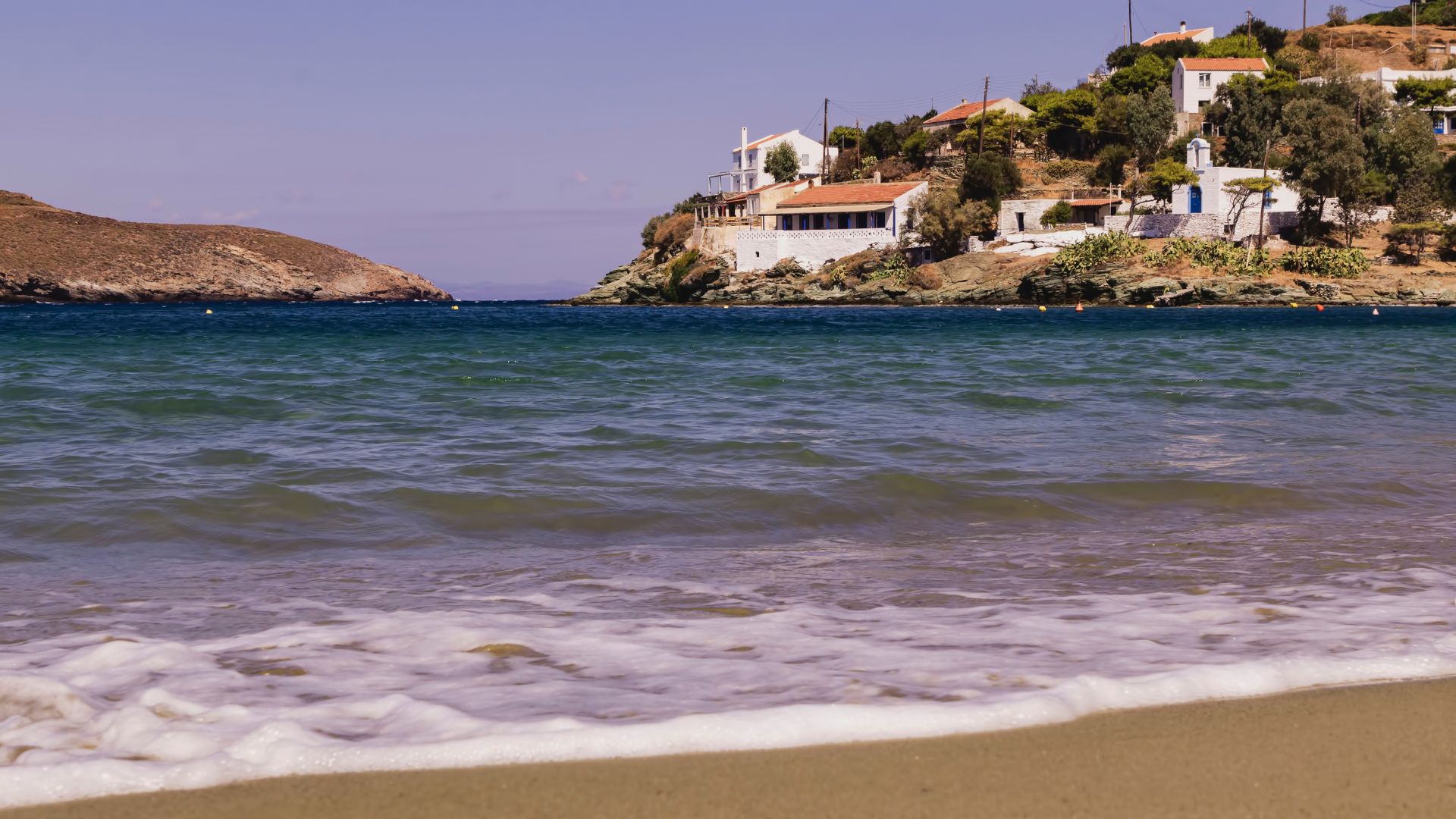 Otzias Beach, Kea, Greece: A picturesque sandy beach with shallow waters, perfect for families.
