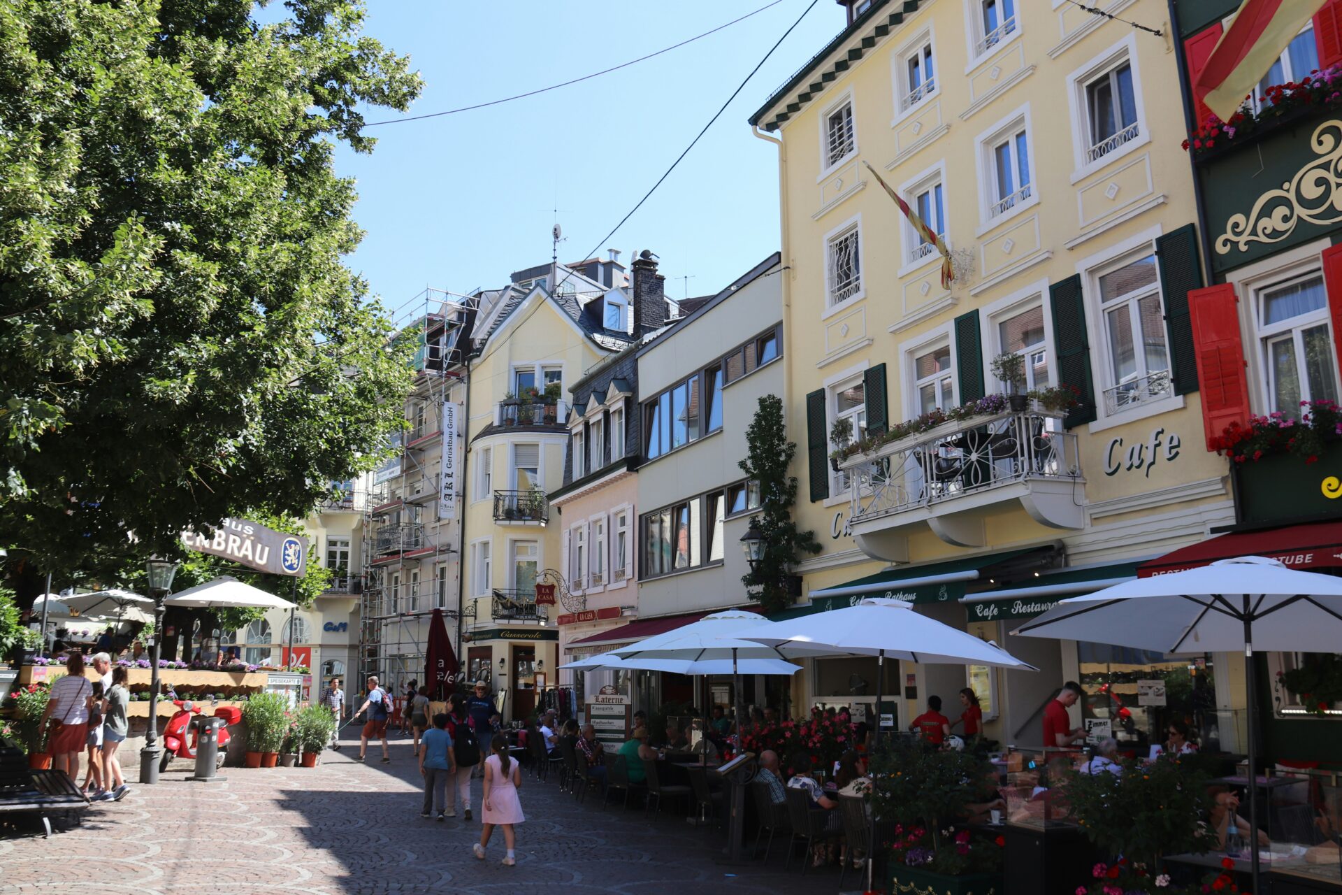Charming cobblestone street in Baden-Baden