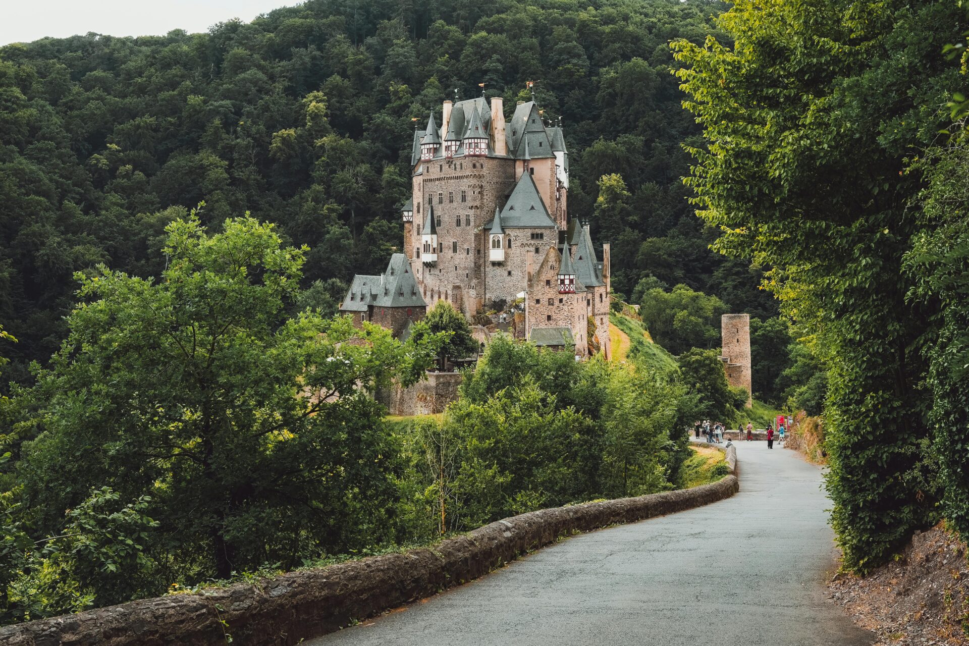 Road to Eltz Castle in Germany