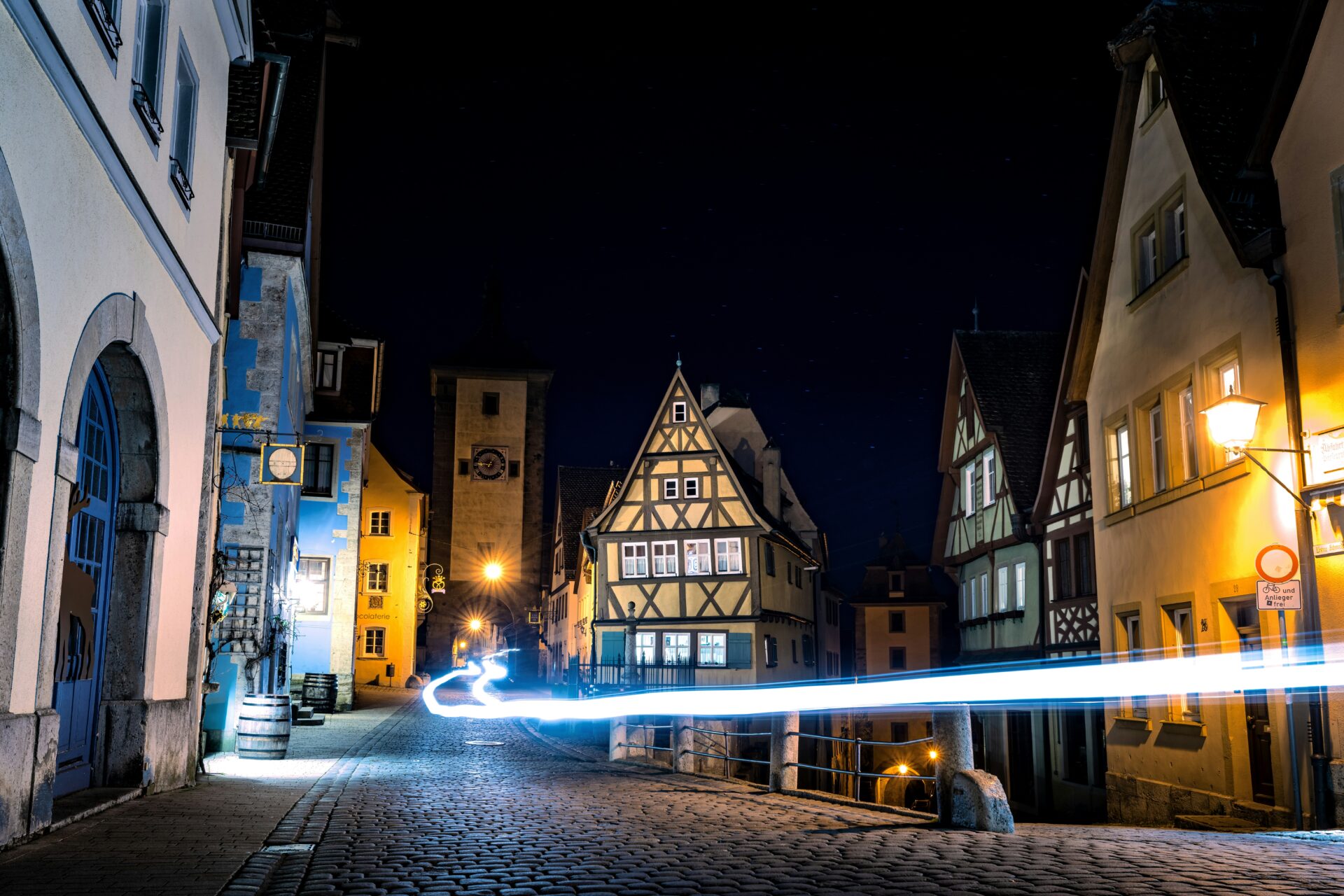 Rothenburg ob der Tauber Old Town at Night