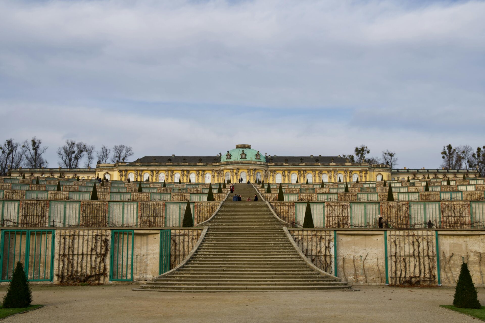 Grand façade of Sanssouci Palace 