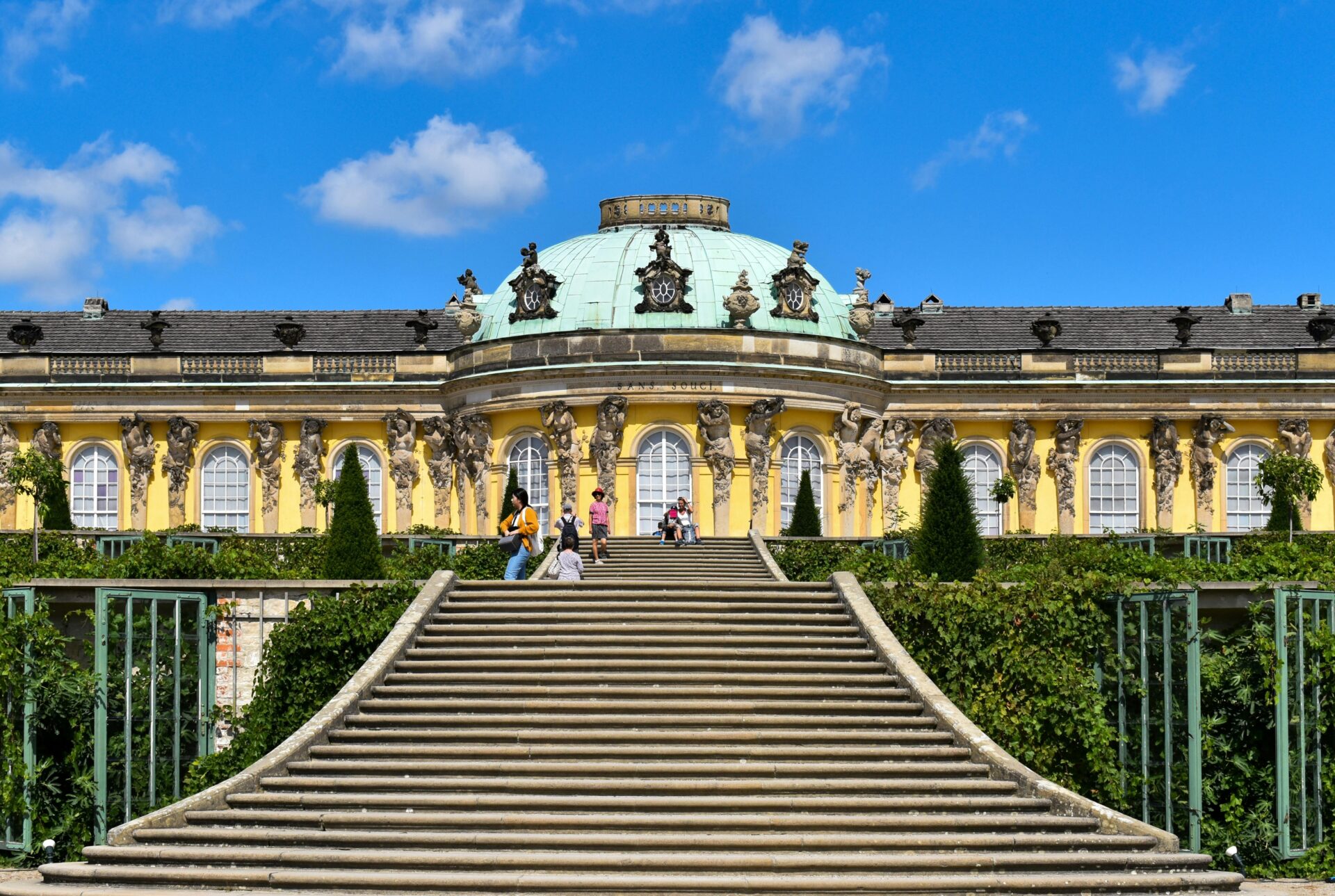 Wide-angle shot of Sanssouci Palace 