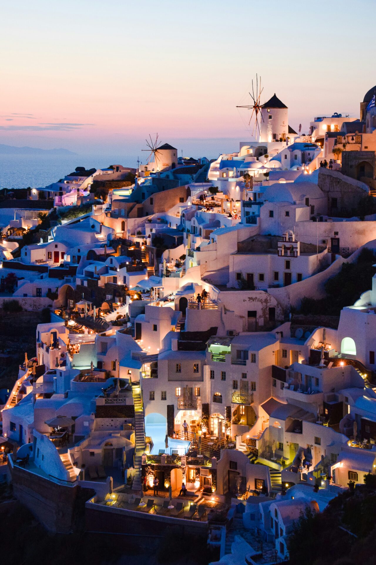 Santorini, Greece at sunset