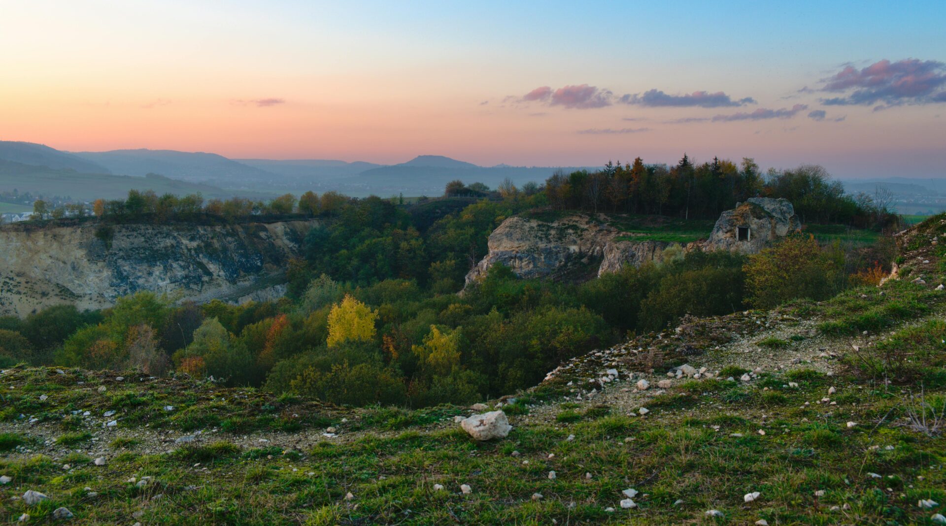 Scenic Autumn Sunset in Nördlingen