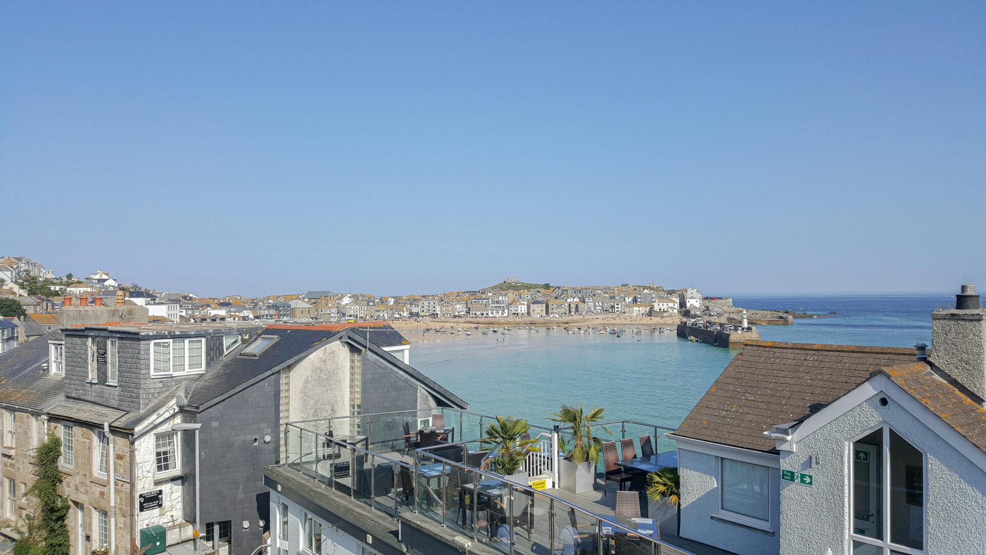 Scenic View of St Ives Beach and Villages
