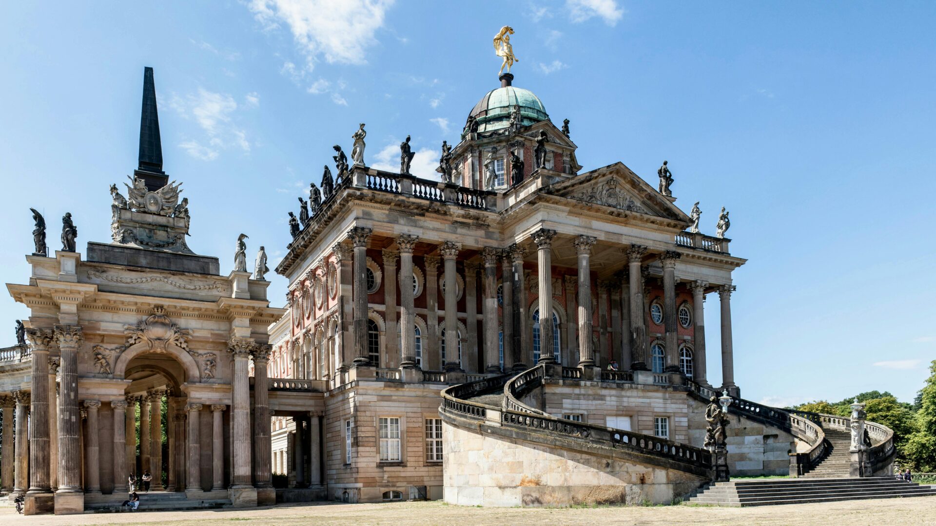 Brandenburg Palace, an elegant historical building with neoclassical architecture
