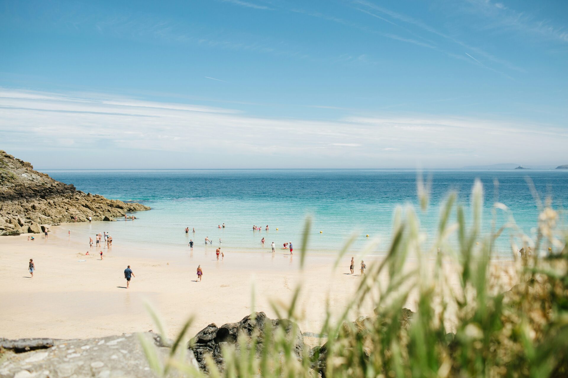St Ives beach in summer