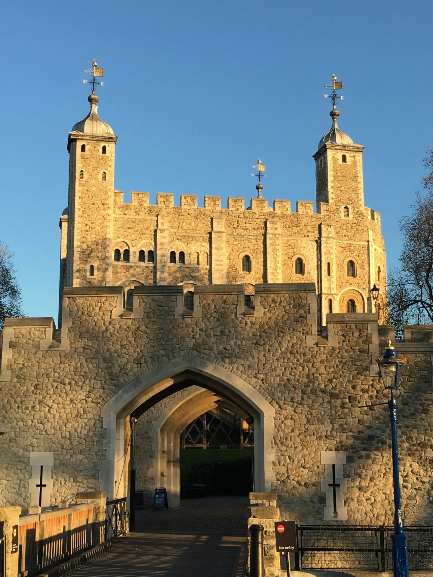 Stone pathway winding through the Tower of London grounds