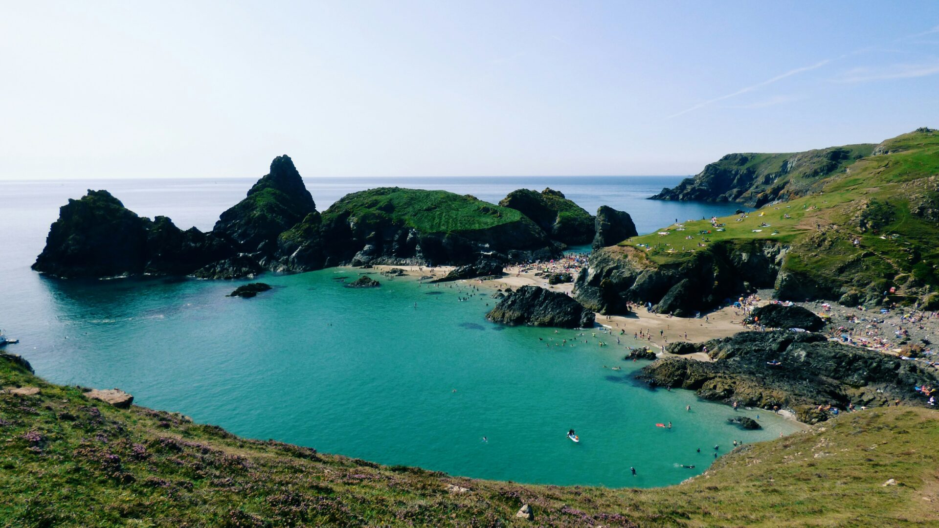 Clear blue waters of Kynance Cove