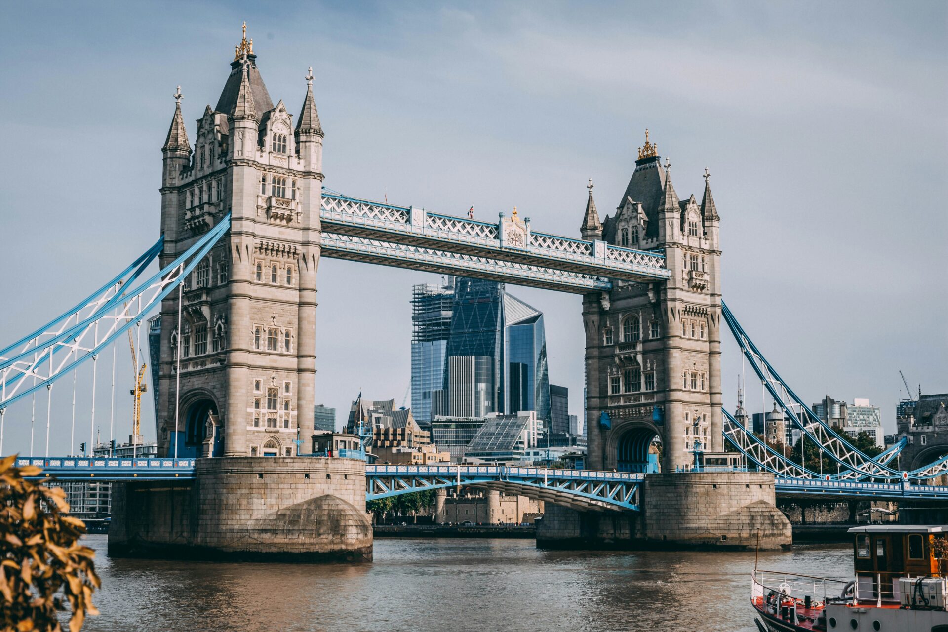 Historic Tower of London fortress situated along the River Thames in London.