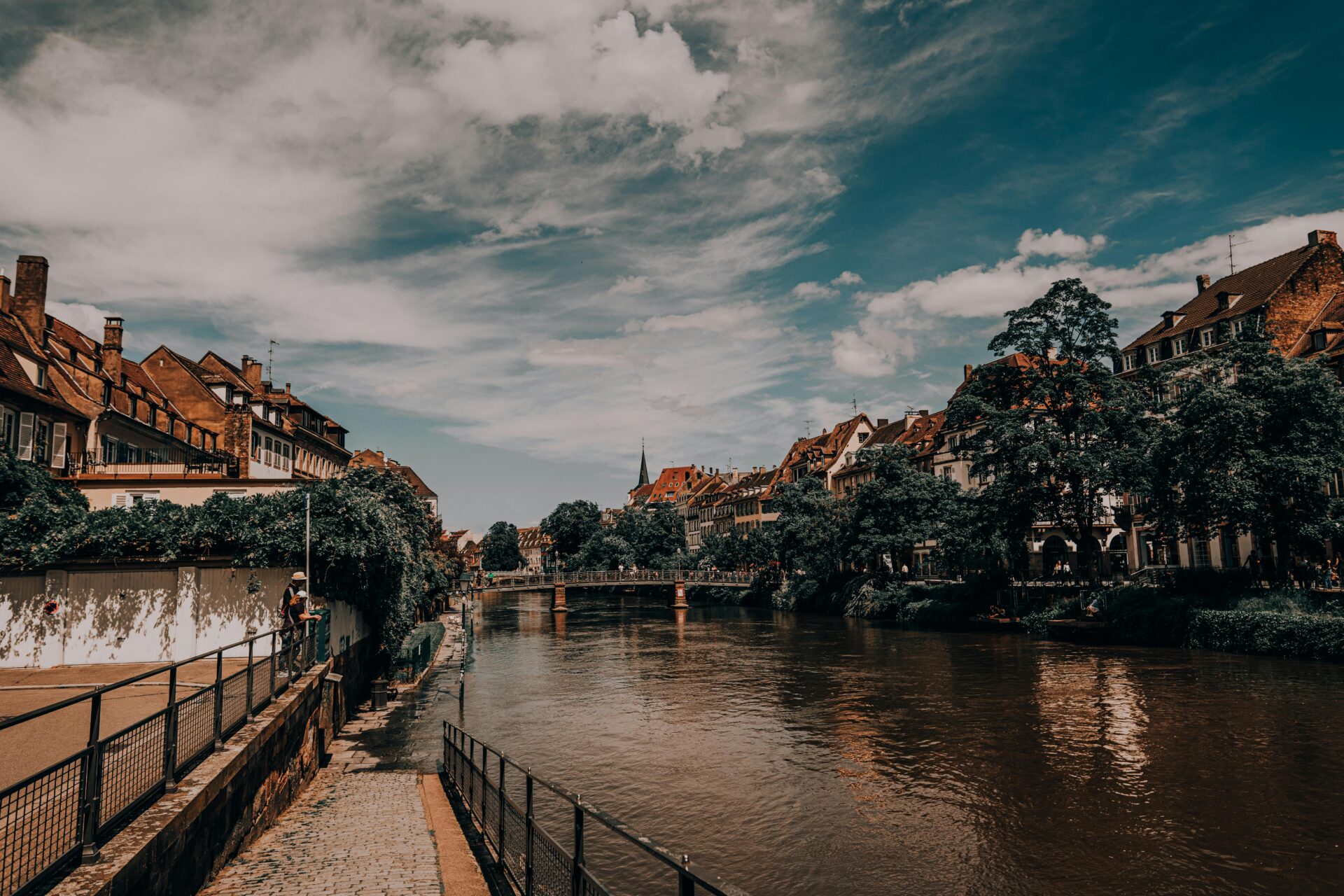 Scenic view of the river flowing through Bamberg Old Town