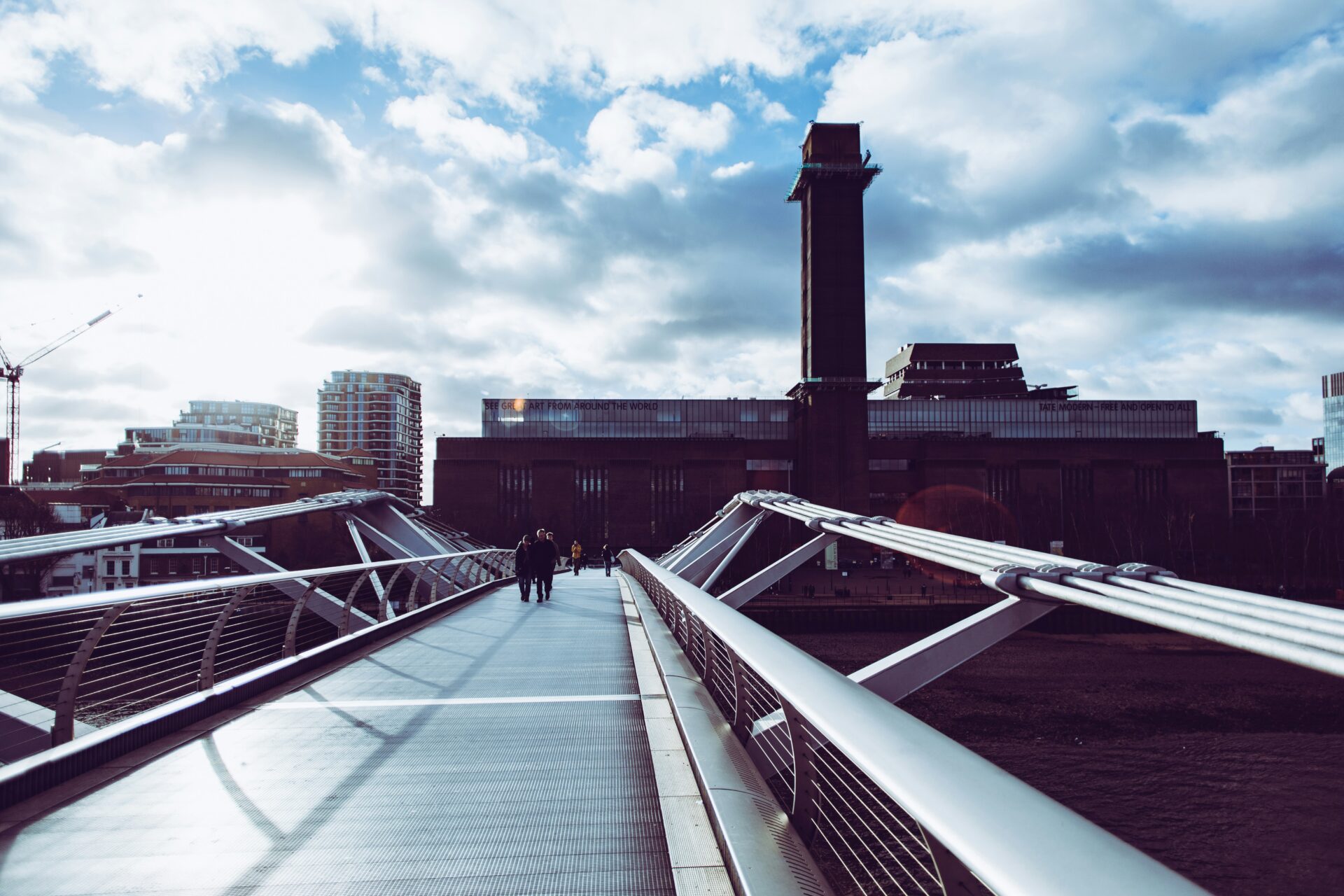 View of the Tate Modern museum from the bridge