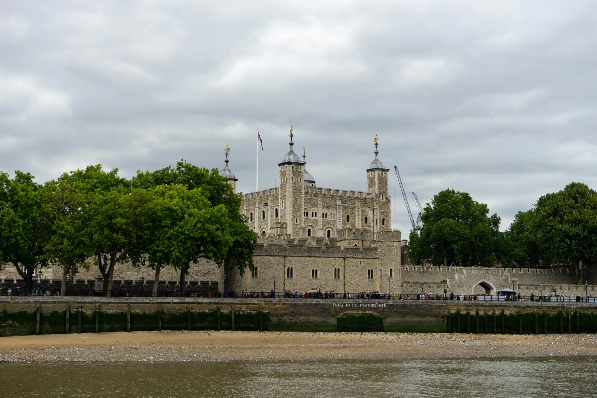 Wide landscape view of the Tower of London