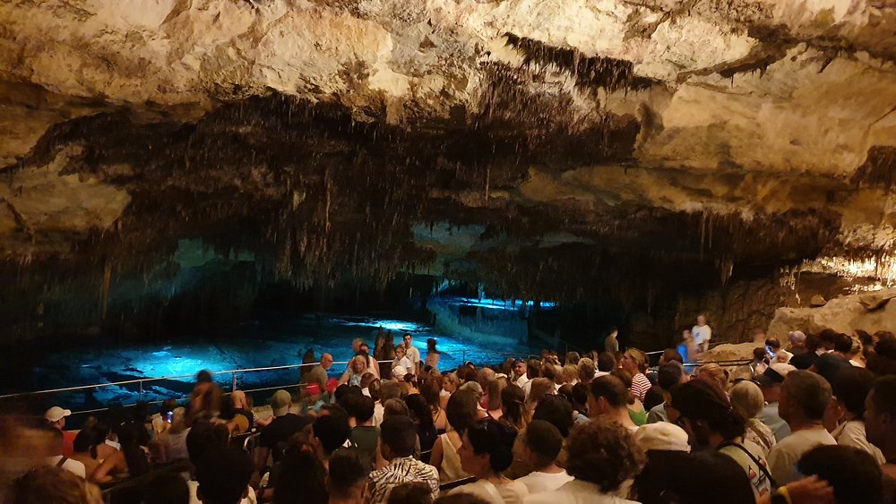 people in Drach caves