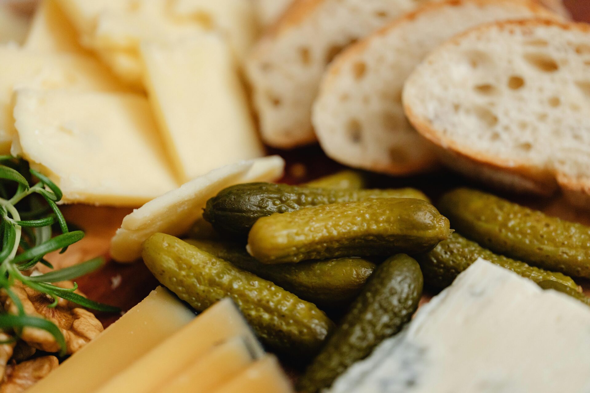 Close-up of pickled Spreewald gherkins