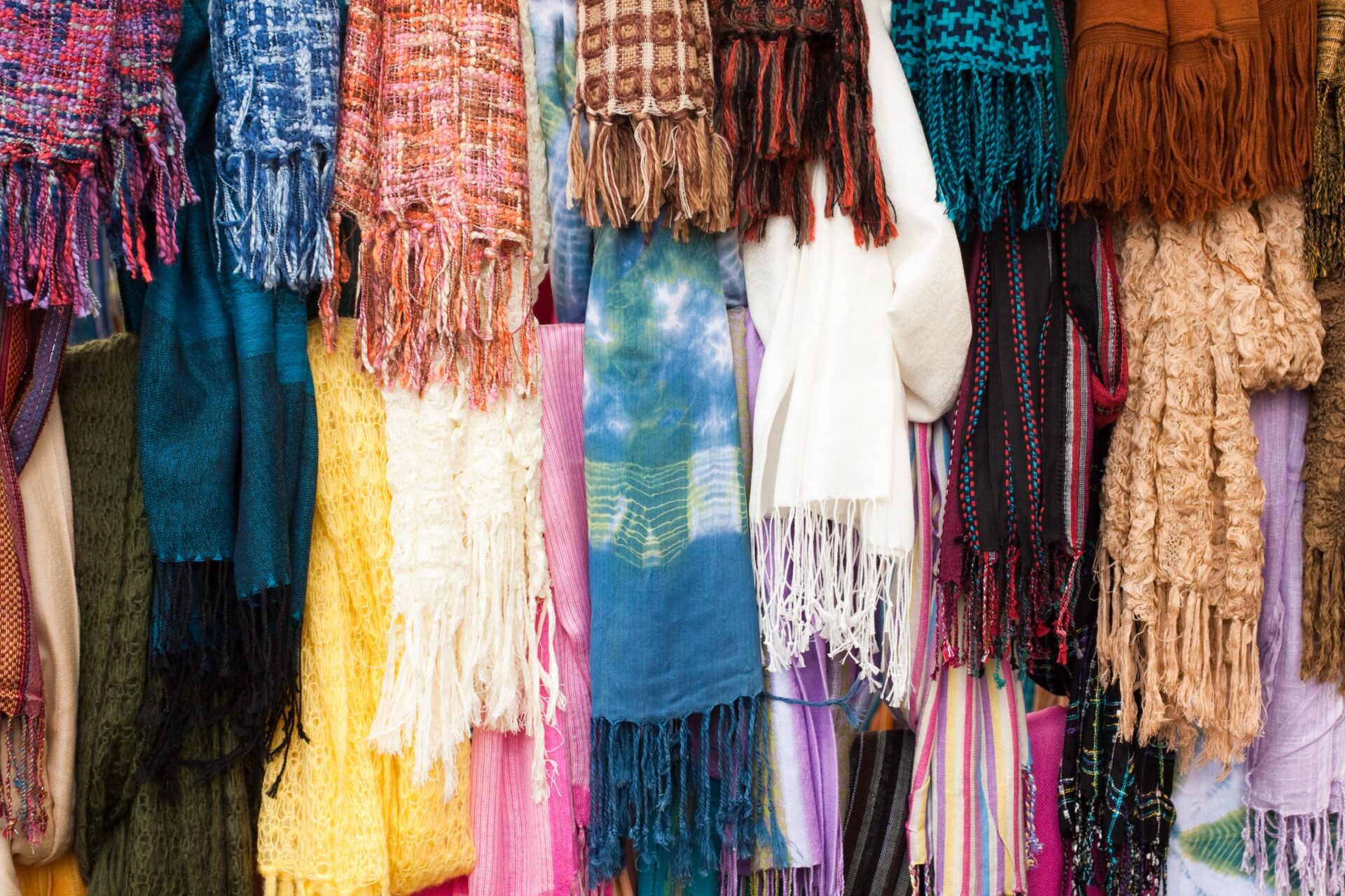 hand-dyed scarves