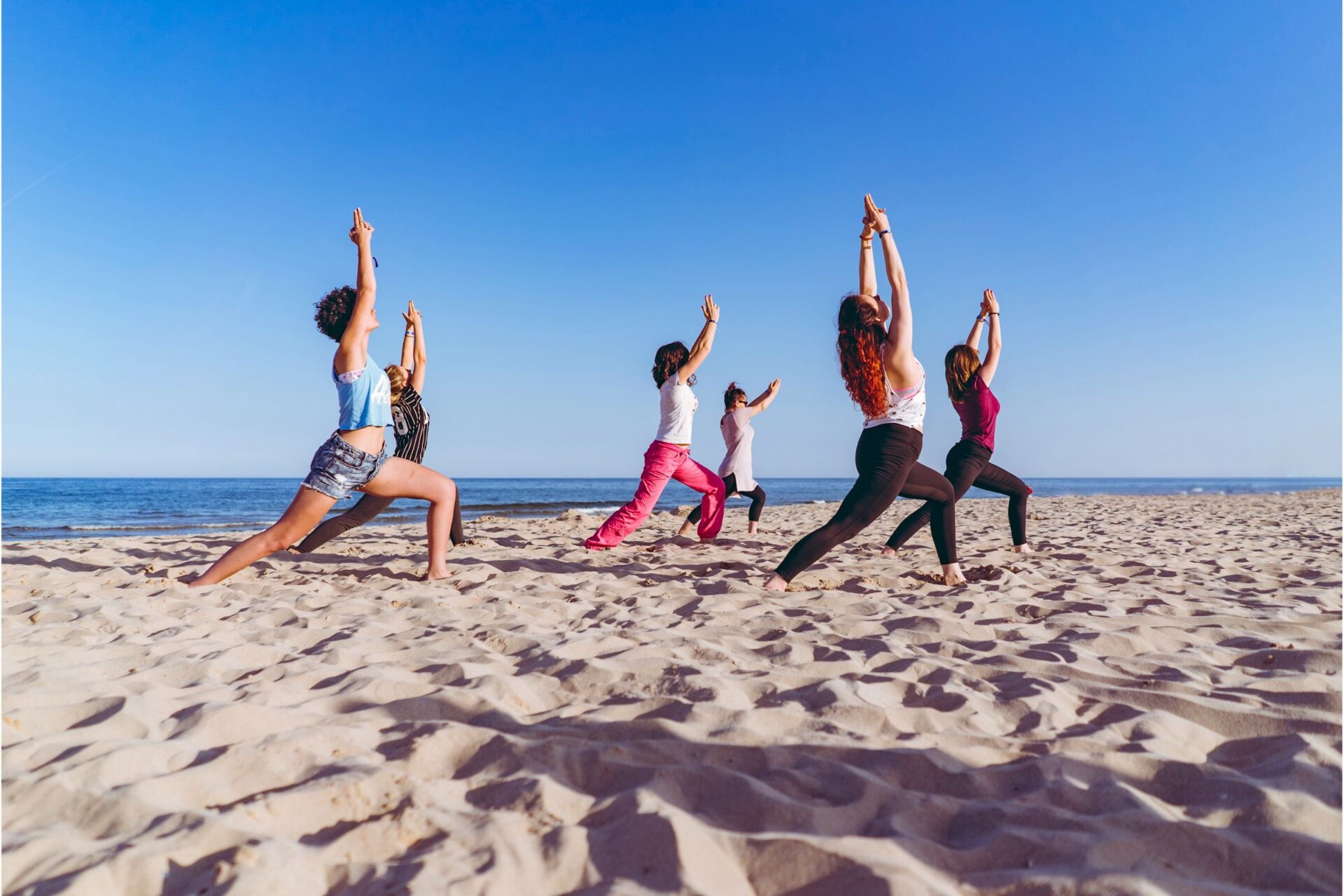 yoga in the beach