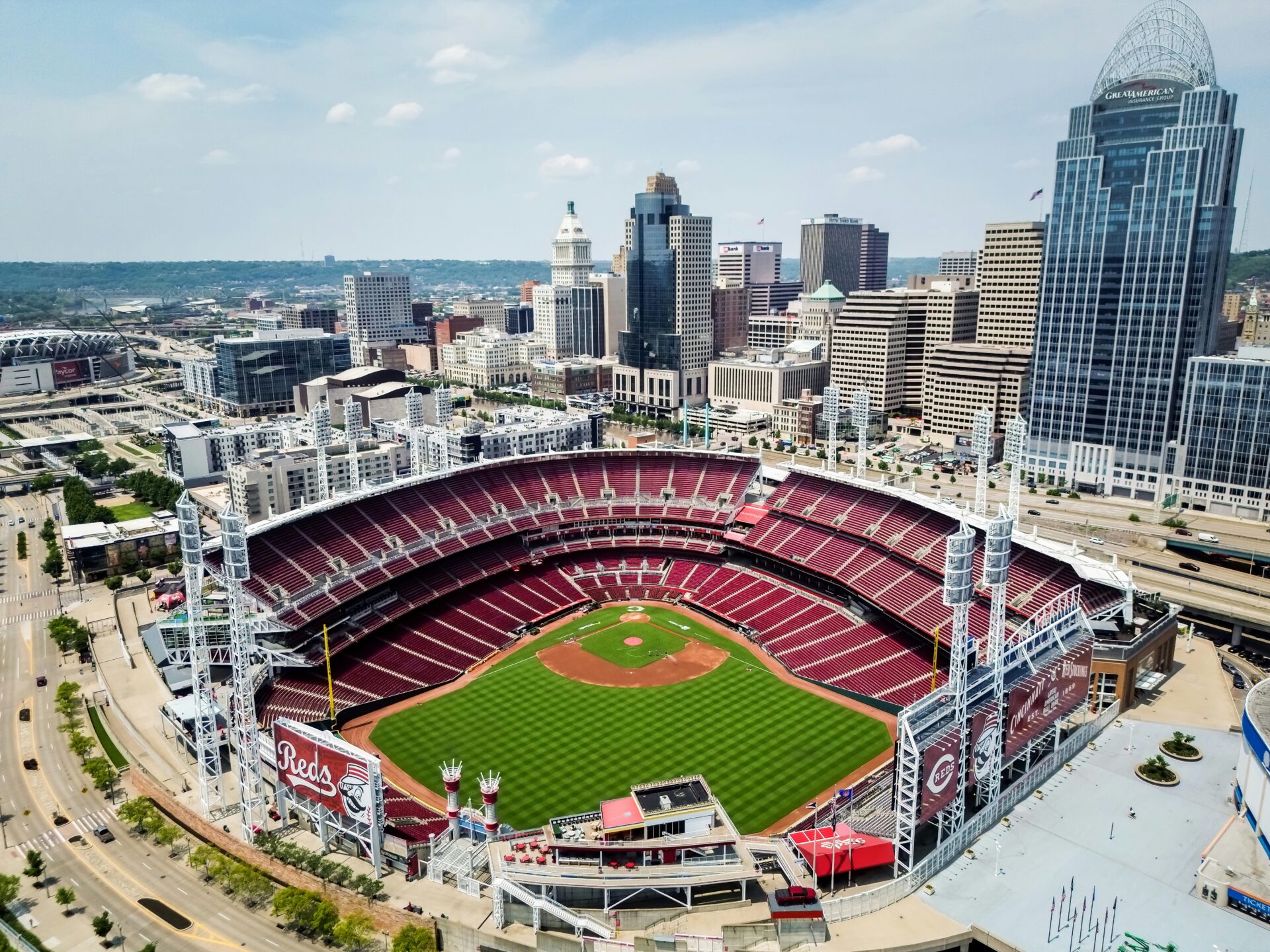 A wide view of Great American Ball Park