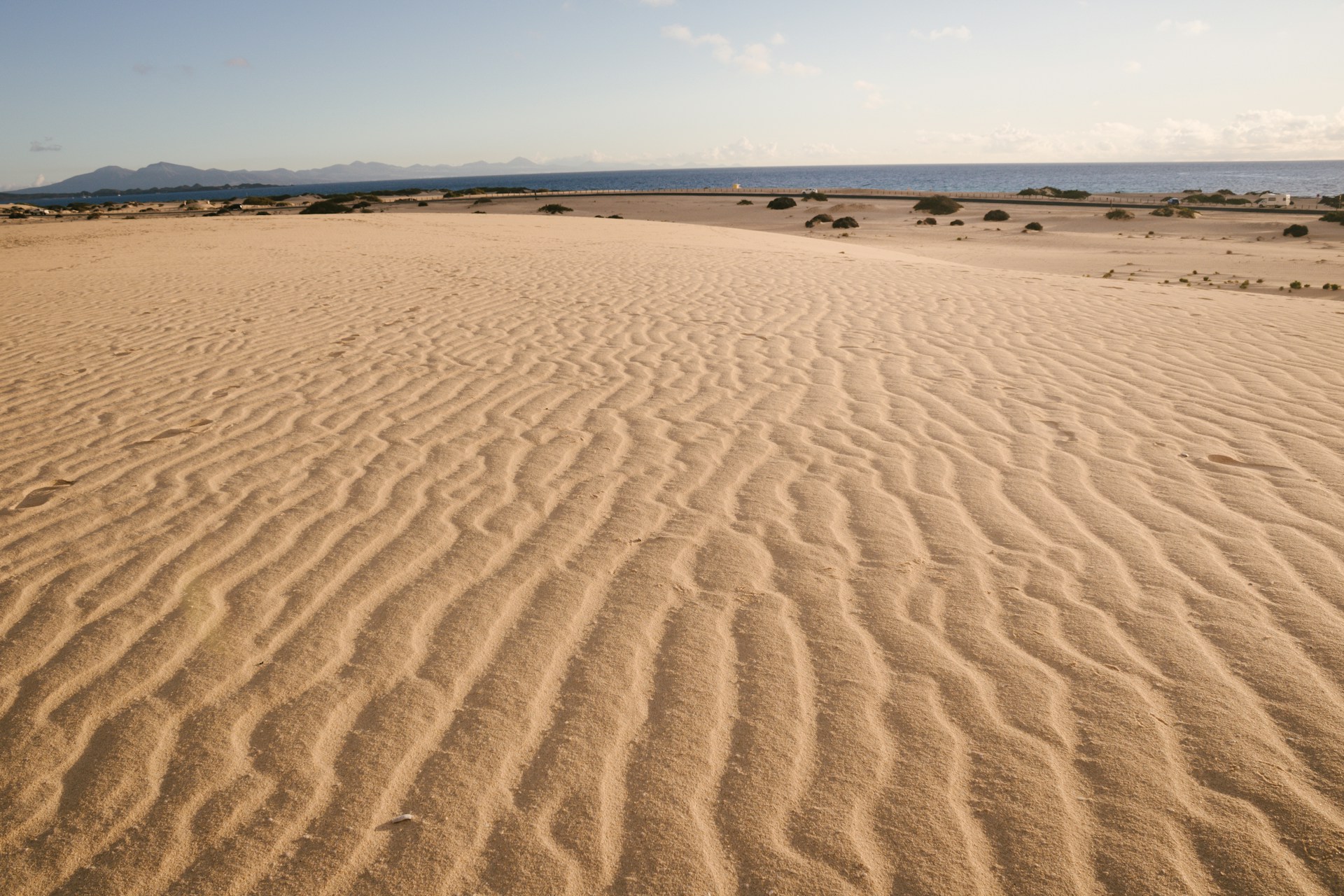 Golden sand dunes of Corralejo 