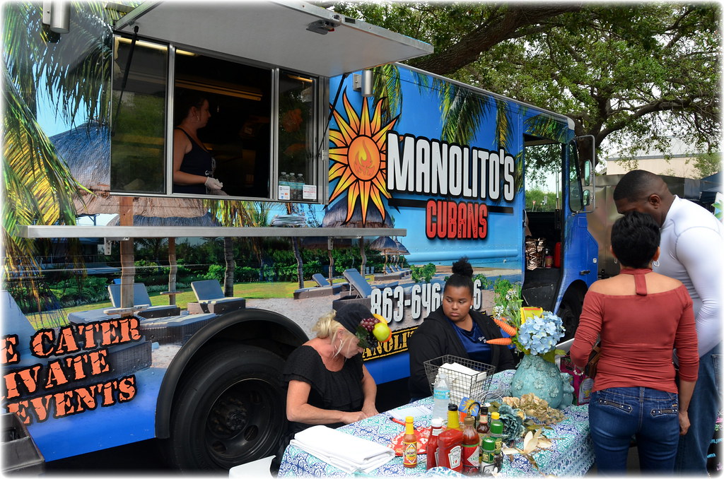 Food truck serving Cuban sandwiches at the Cuban Sandwich Festival in Tampa