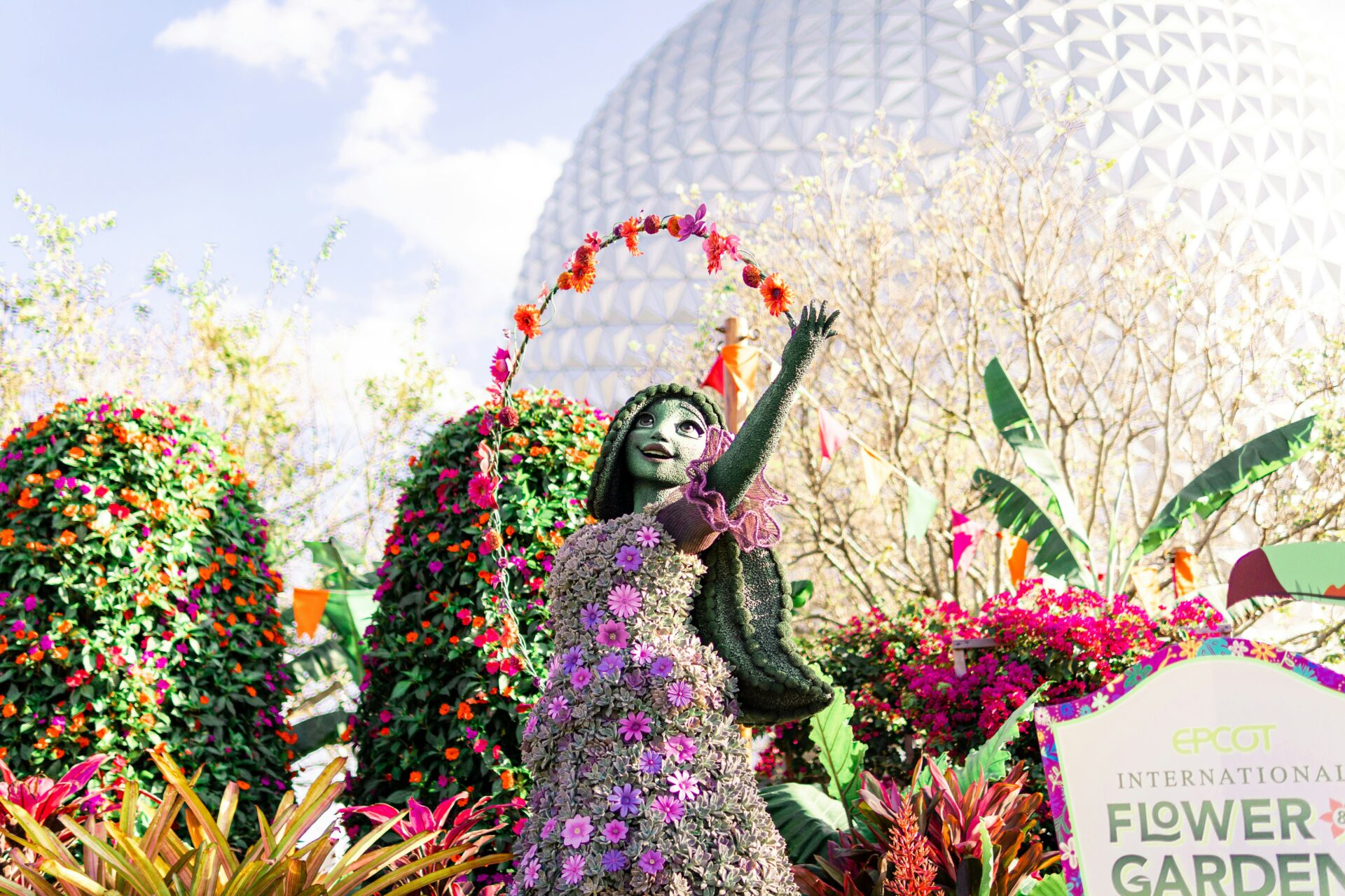 The gardens at EPCOT Center are a vibrant tapestry of color and design