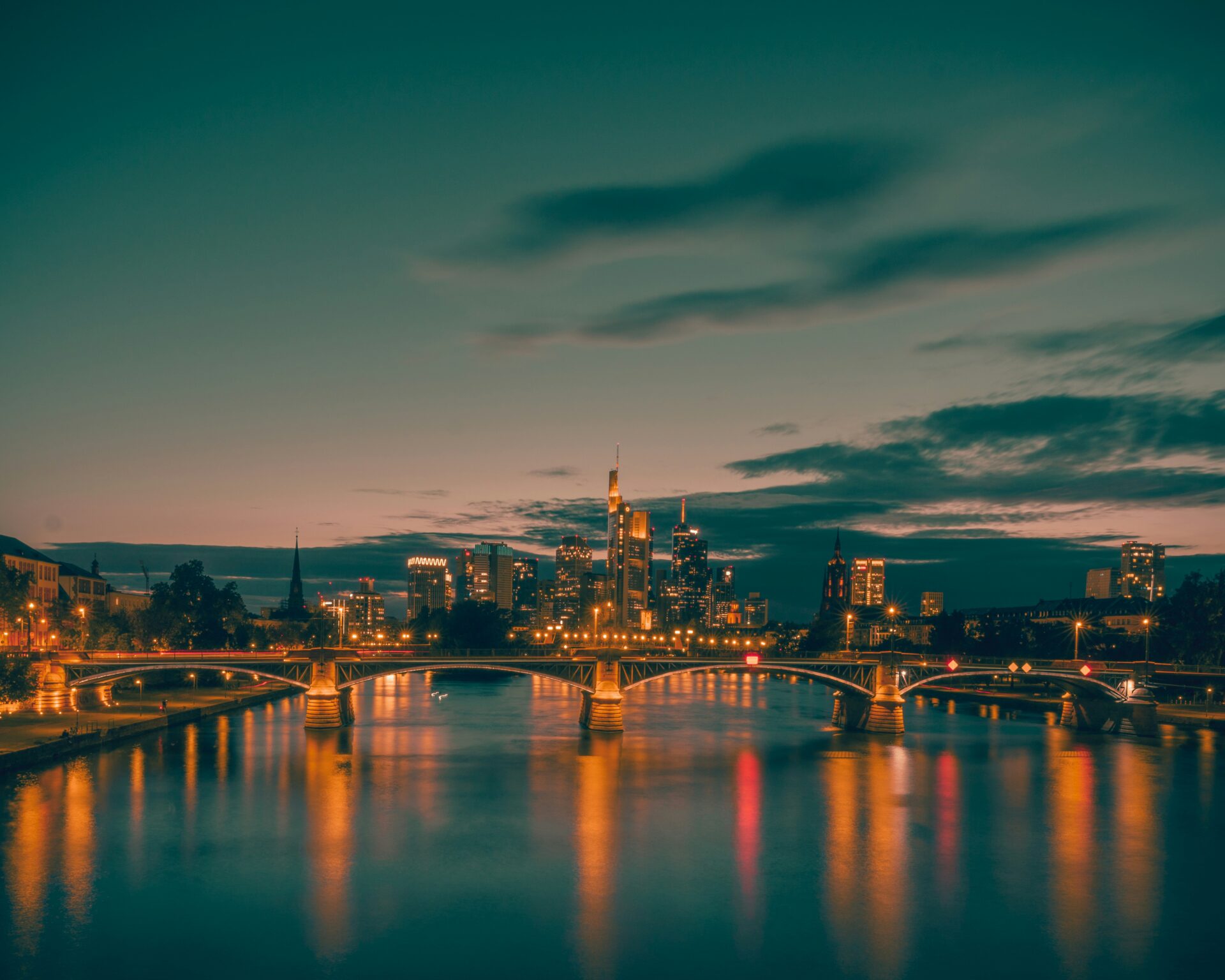 Panoramic view of Frankfurt's skyline